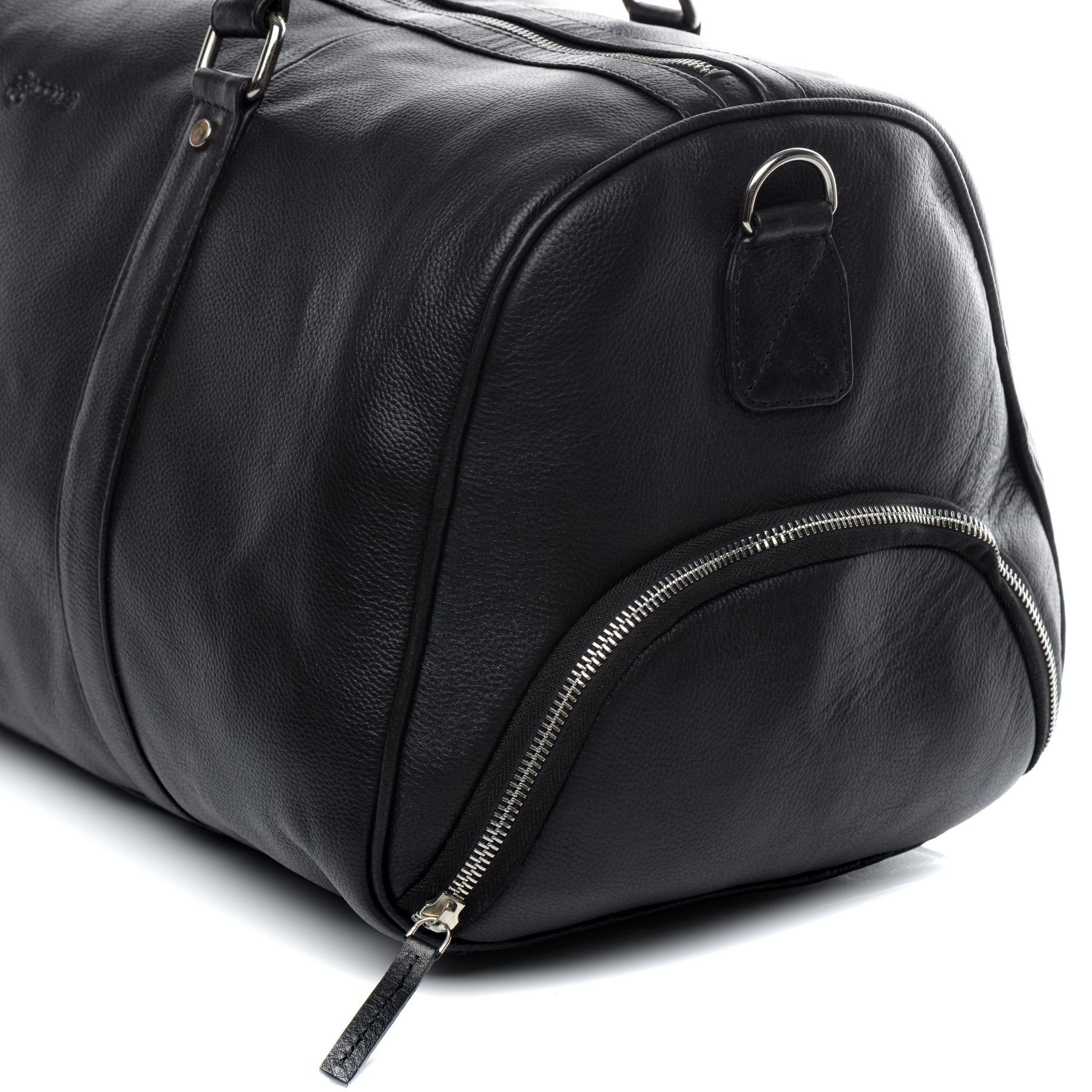 BACCINI Reisetasche Leder Weekender Unisex FLORIAN, Echtleder Reisegepäck für Damen & Herren, Sporttasche XL schwarz