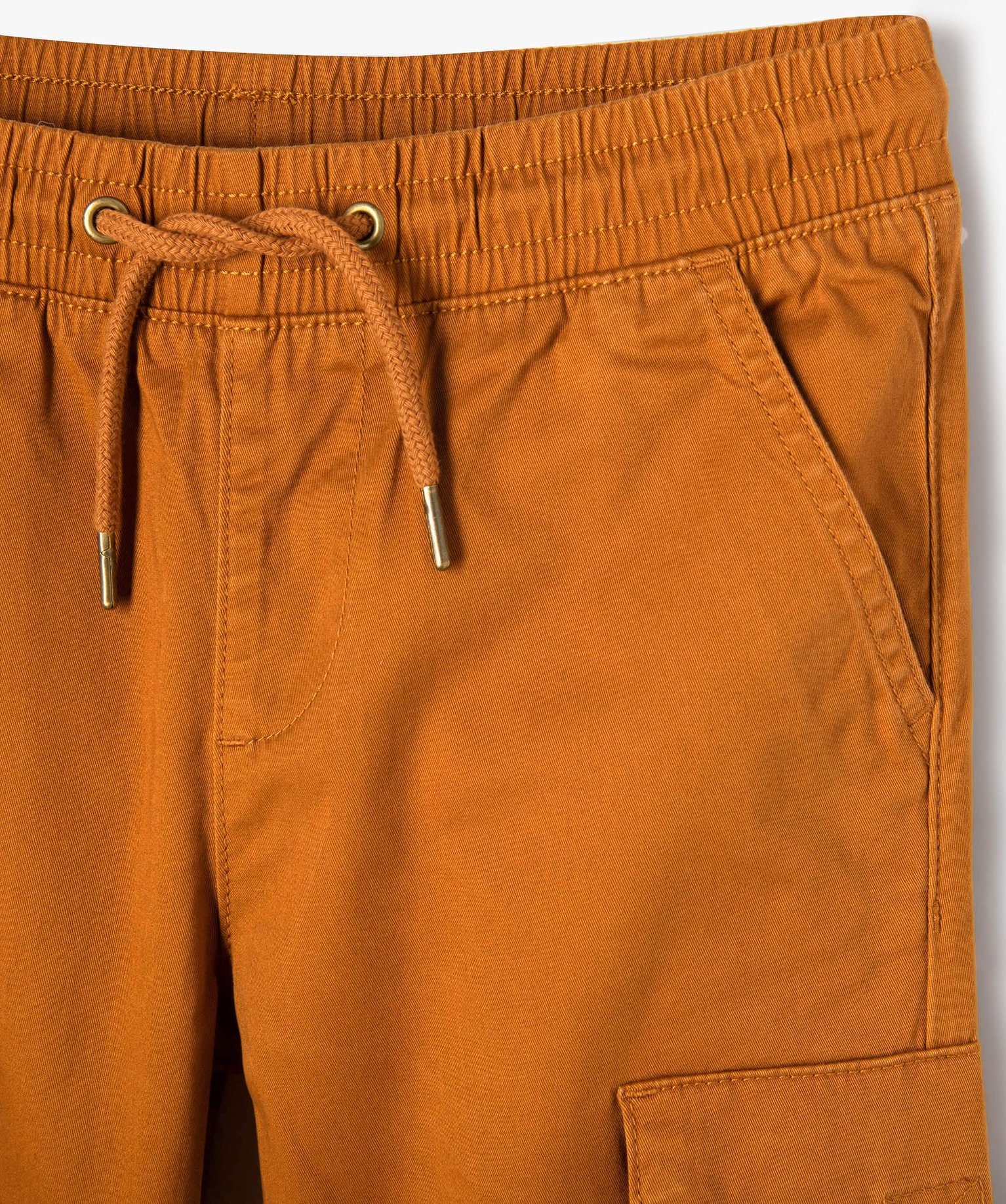 Pantalon en toile coupe jogger Garçon camel | GEMO