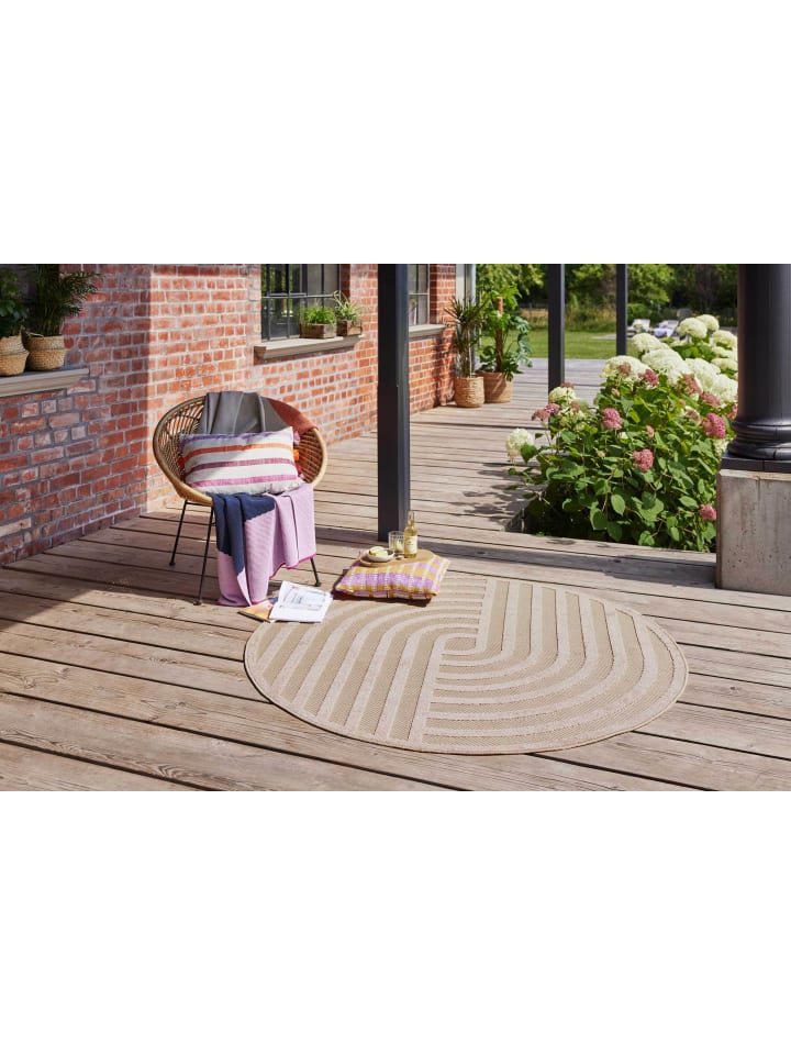 ESPRIT Outdoorteppich Spirit in beige, sand günstig kaufen 120 cm rund