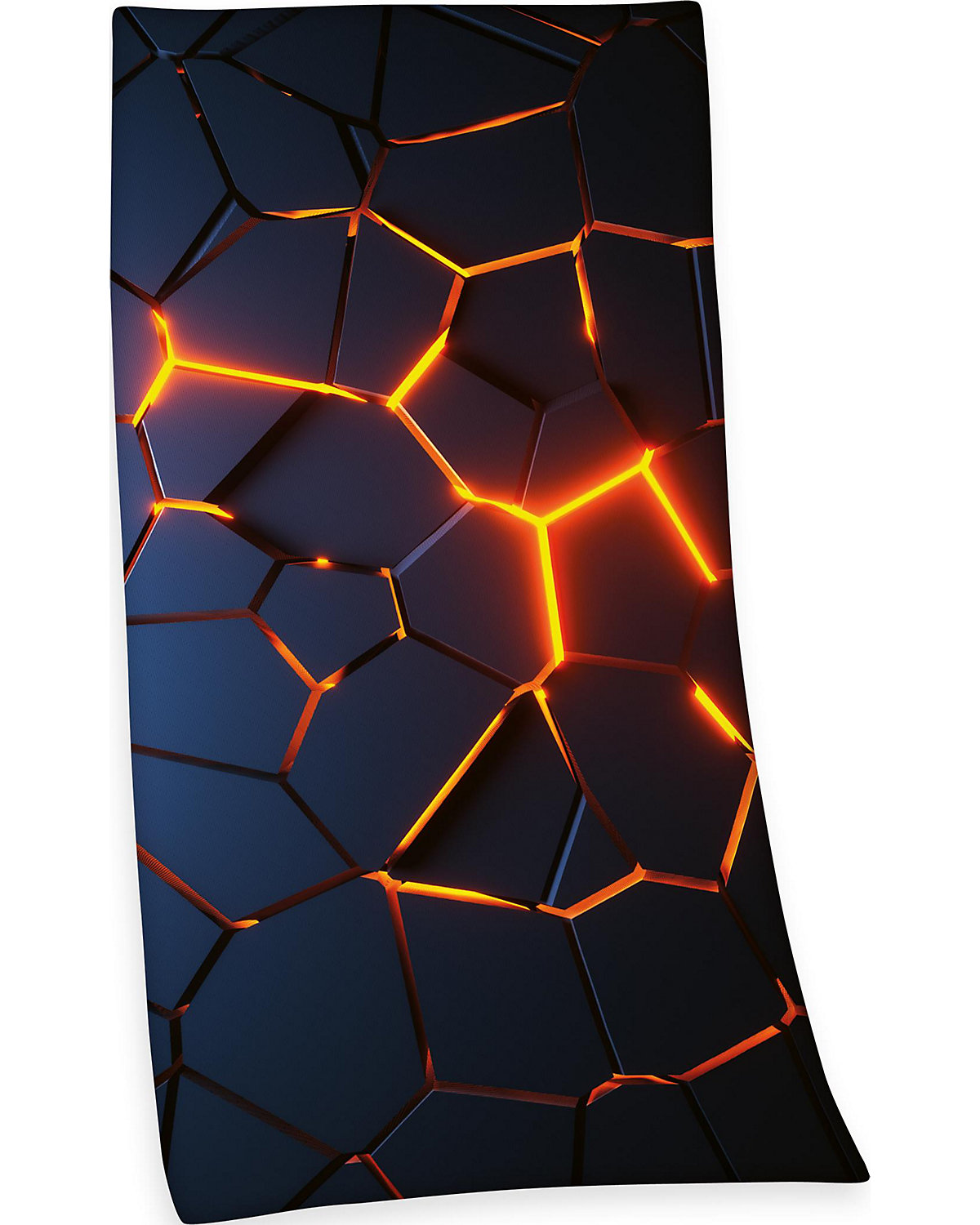 Strand- & Badetuch 3D-Effekt Lava, Velourstuch 75 x 150 cm