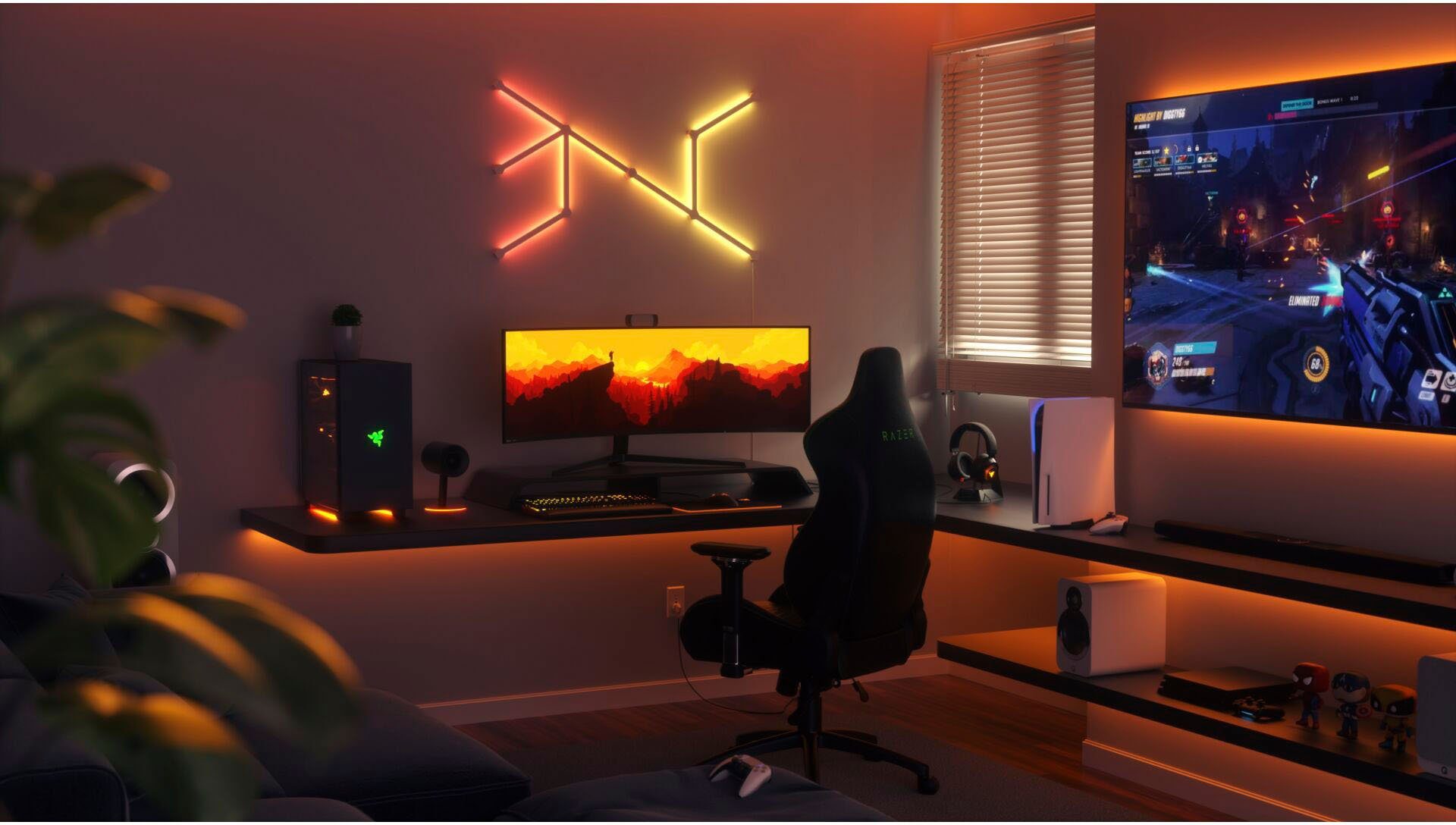 nanoleaf LED Lichtleiste Lines, Dimmfunktion, LED fest integriert, Farbwechsler