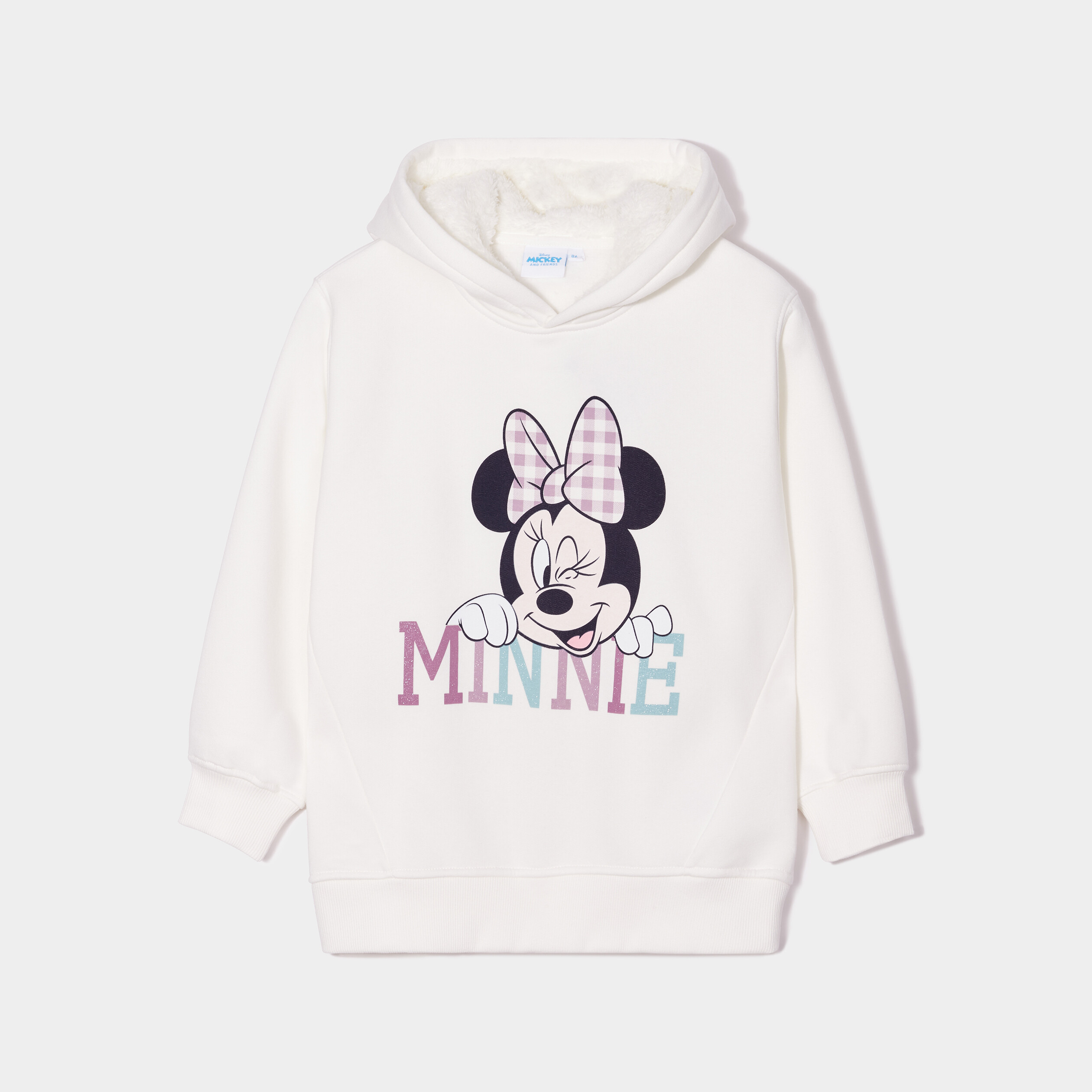 Sweat oversize à capuche hoodie Minnie ivoire fille | La Halle