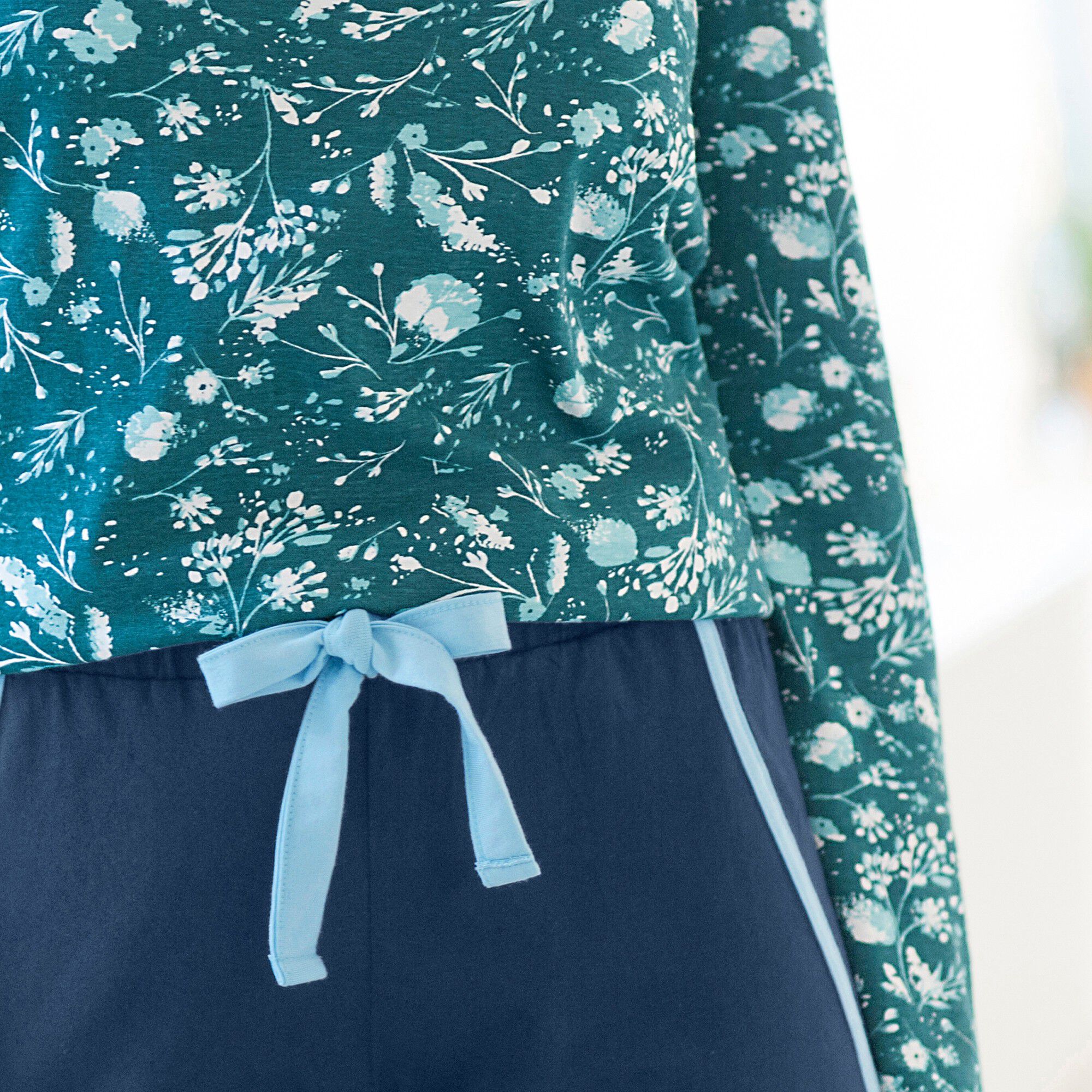 Pantacourt de pyjama – uni marine