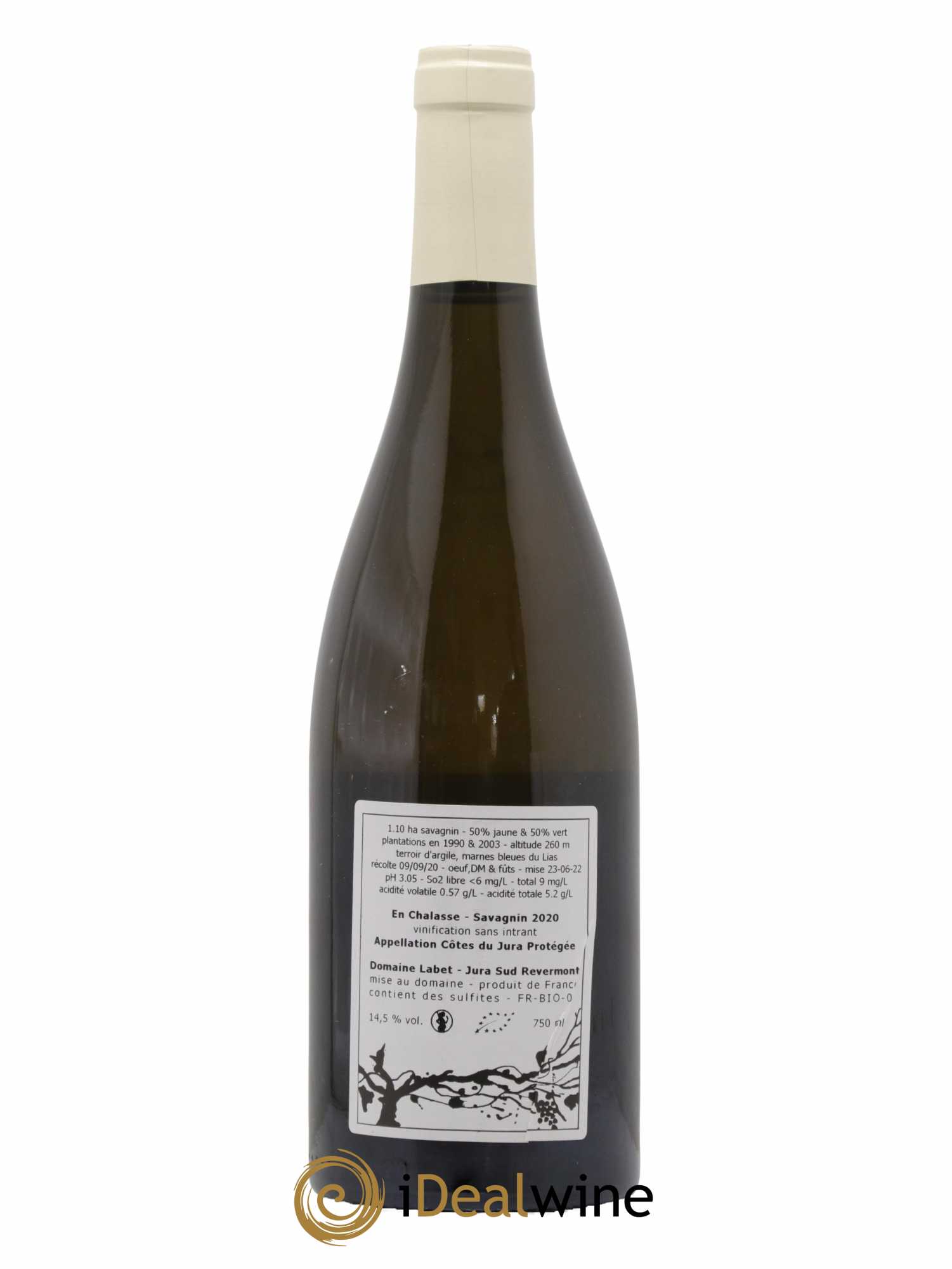 Côtes du Jura Fleur de Savagnin En Chalasse Labet (Domaine)  2020 - Lot de 1 Bouteille