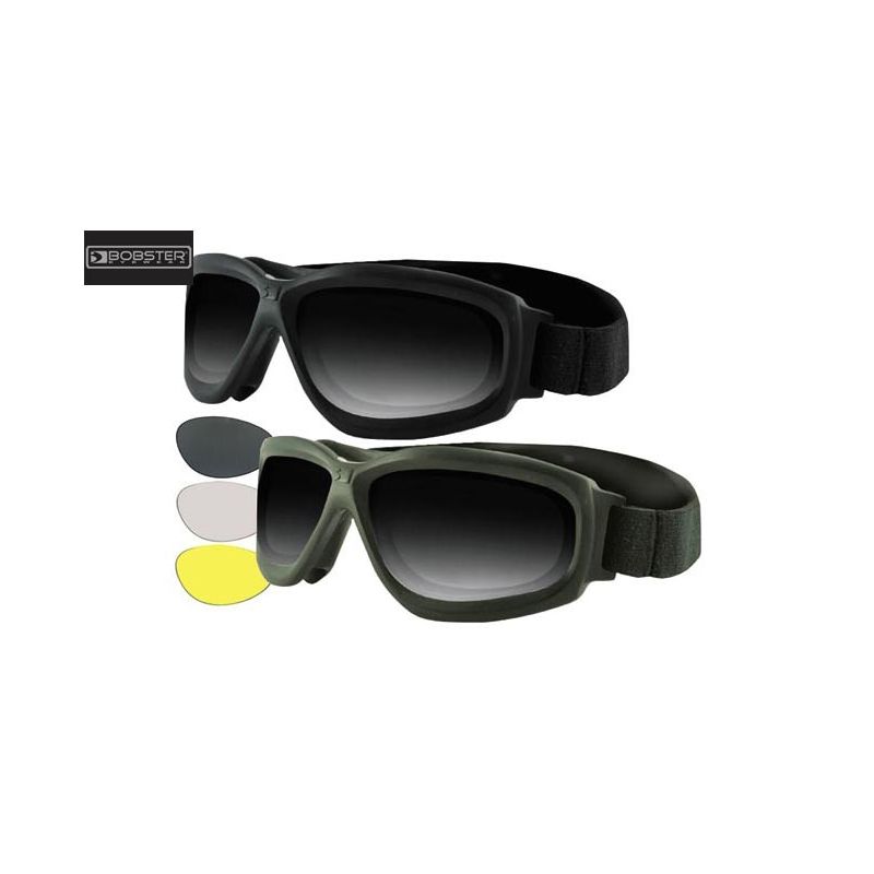 Bobster Goggles Bravo Black 3 ballistische Linsen
