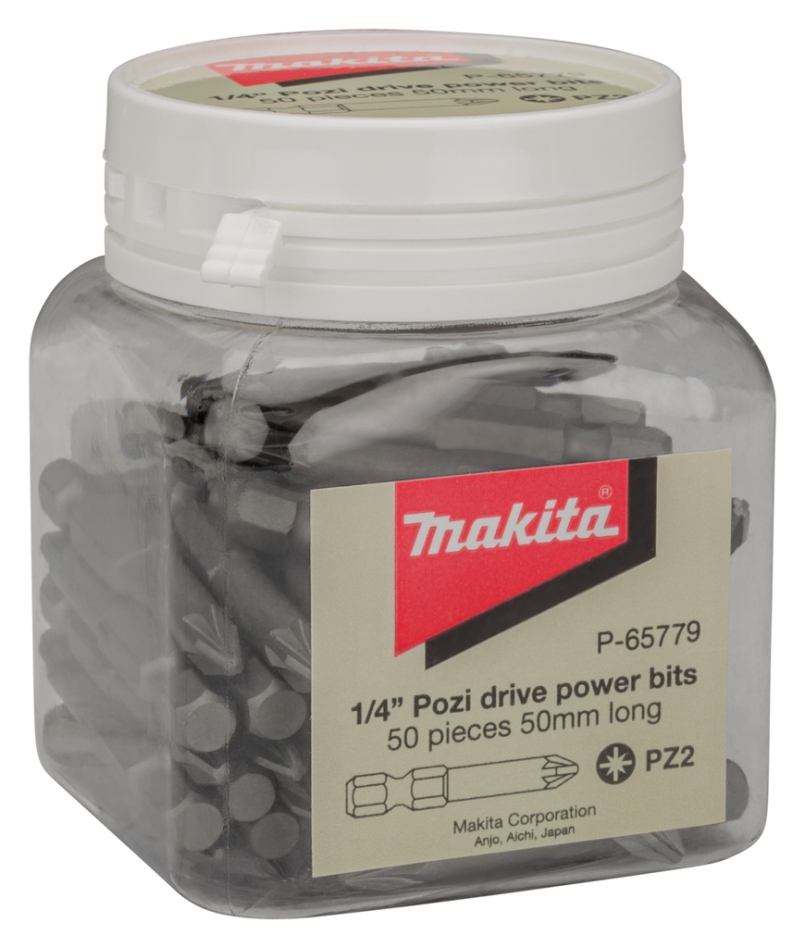 Accessori Makita P-65779 Punta per viti PZ2x50mm in confezione da 50 pezzi