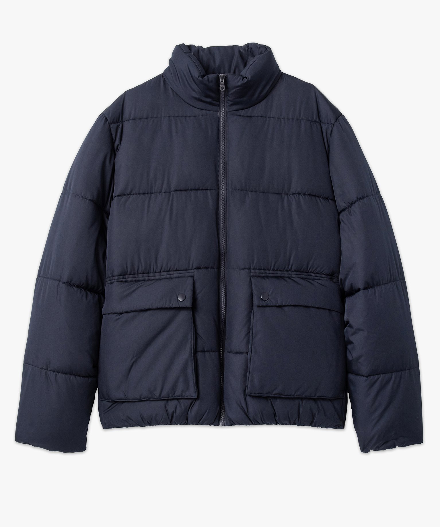 Blouson homme matelassé avec larges poches à rabat beige clair | GEMO
