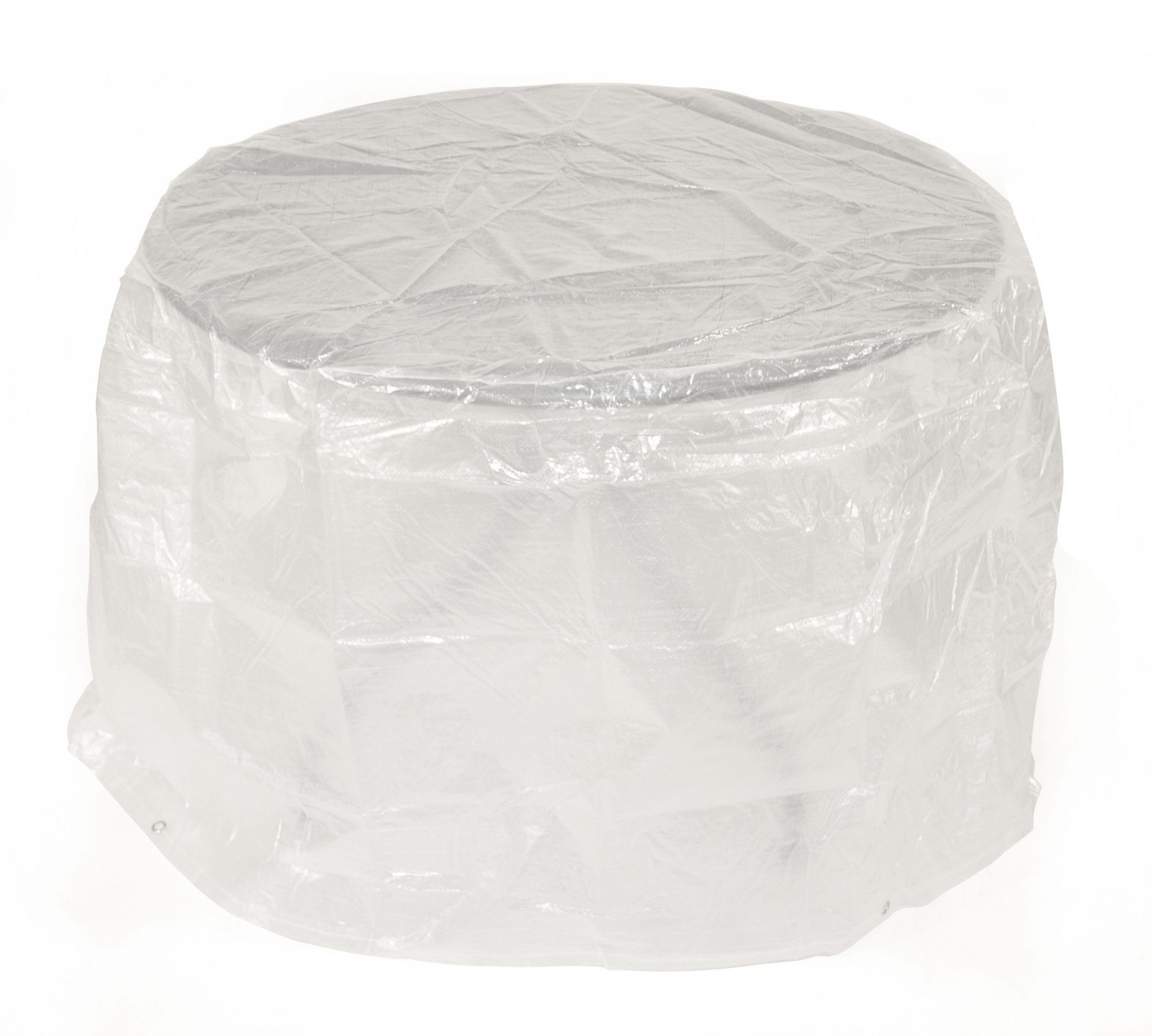 DEGAMO Gartenmöbel-Schutzhülle (1-St), für Gartentisch rund 100x70cm, PE transparent, reißfest und formstabil