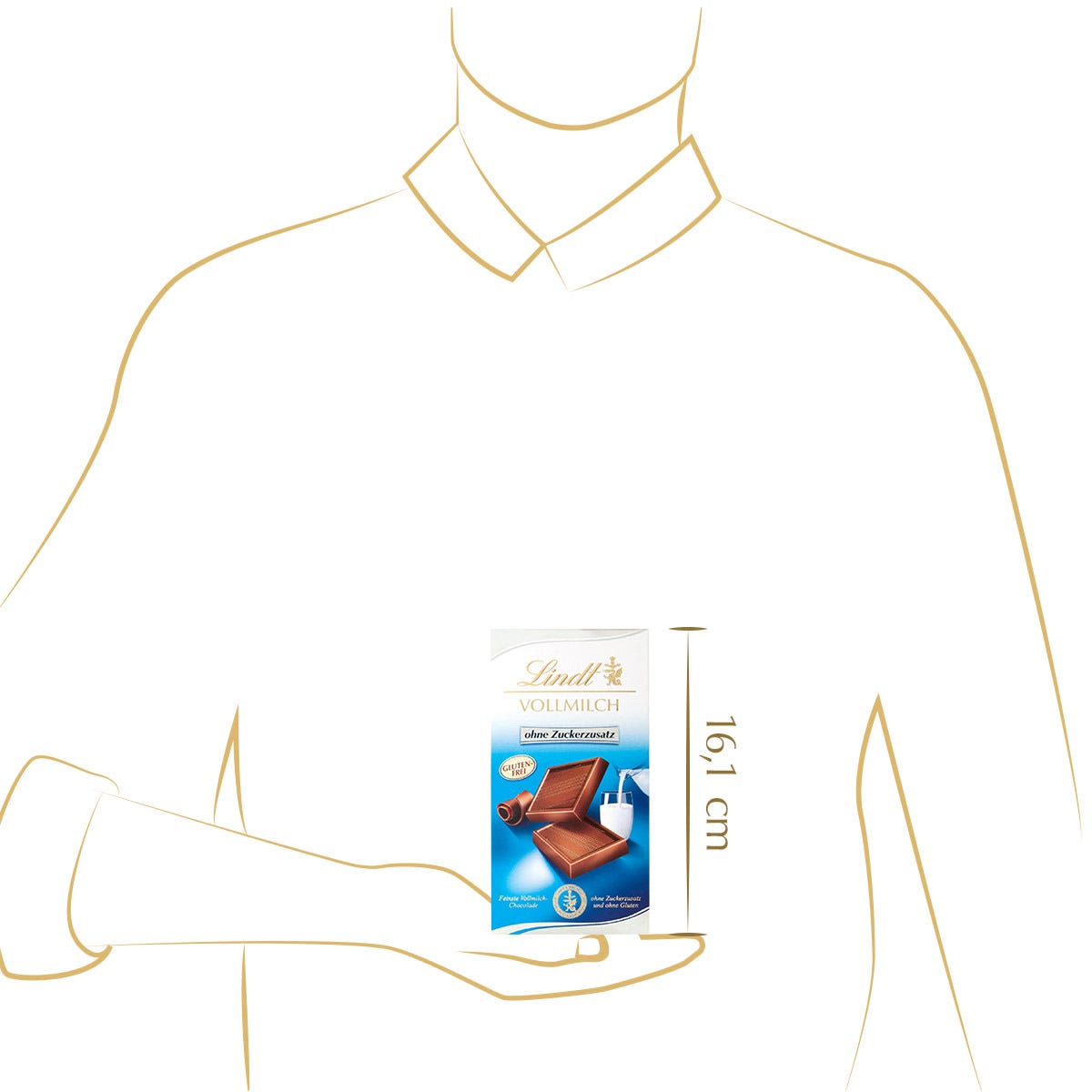 Vollmilch ohne Zuckerzusatz, 100g