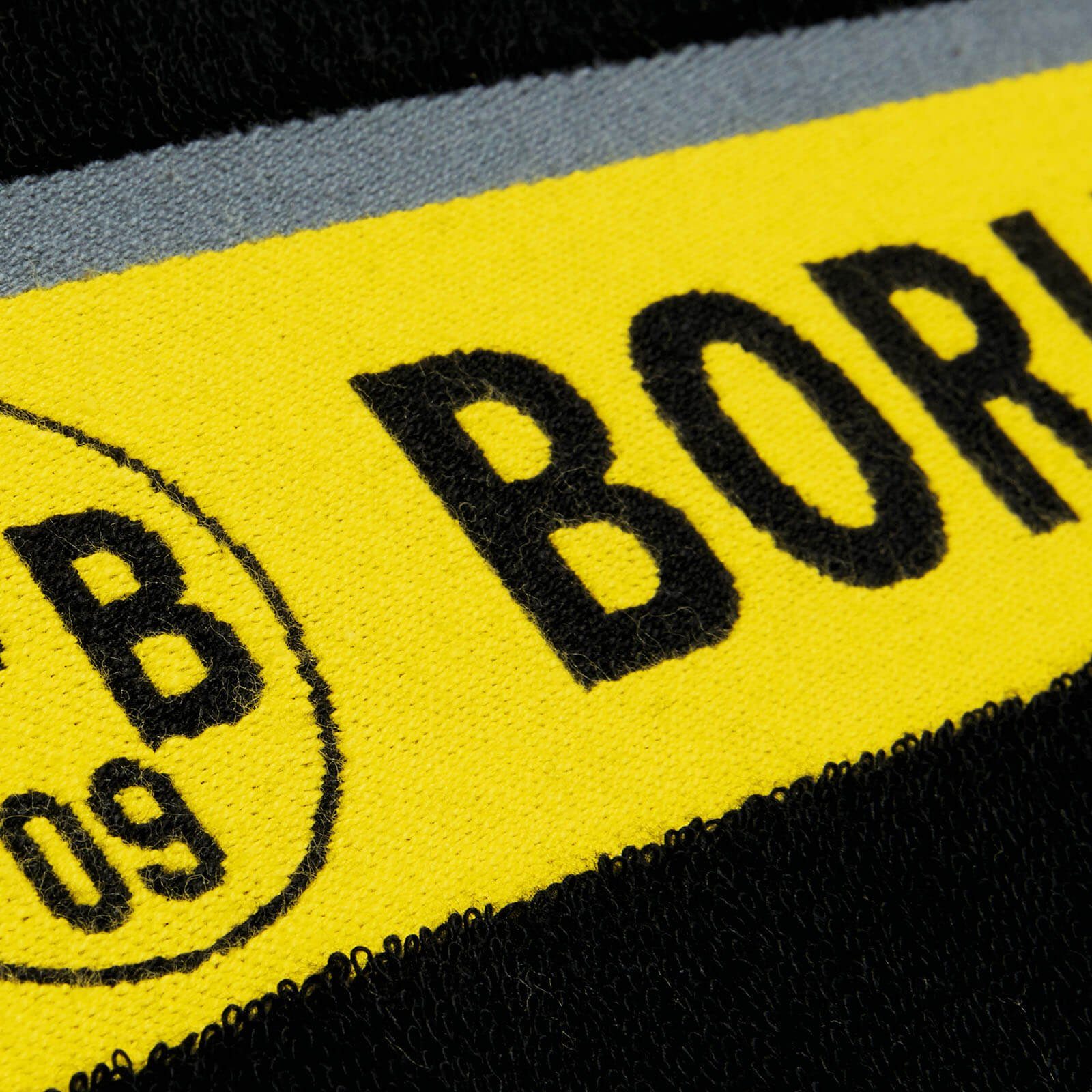 BVB Badetuch BVB-Badetuch Emblem 100x150 cm, Baumwolle (1-St), mit Schlaufe