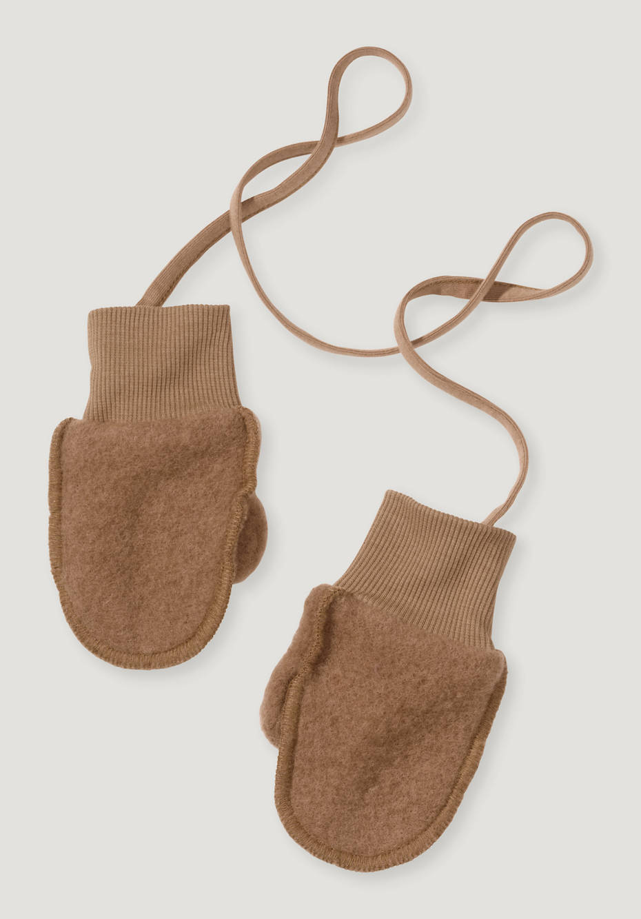 Wollfleece Fäustlinge aus reiner Bio-Merinowolle