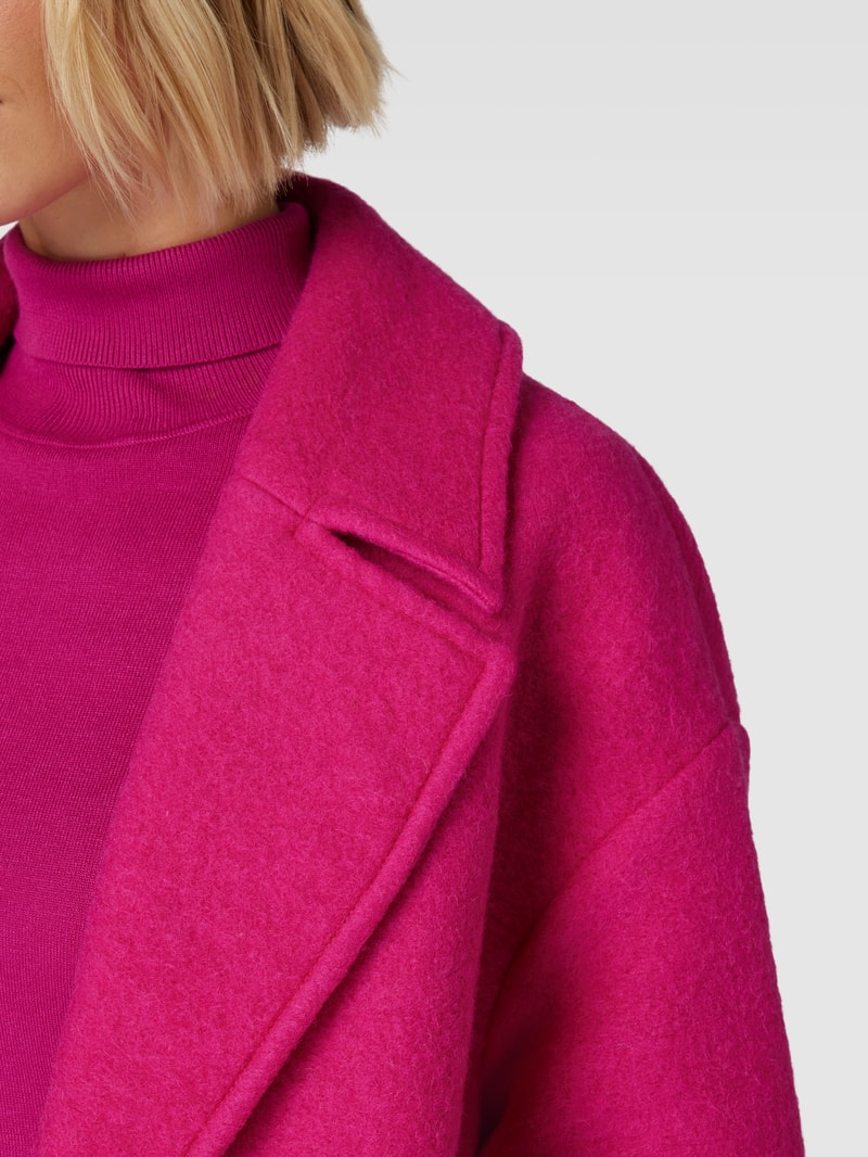 Wolljacke mit Reverskragen in rosa