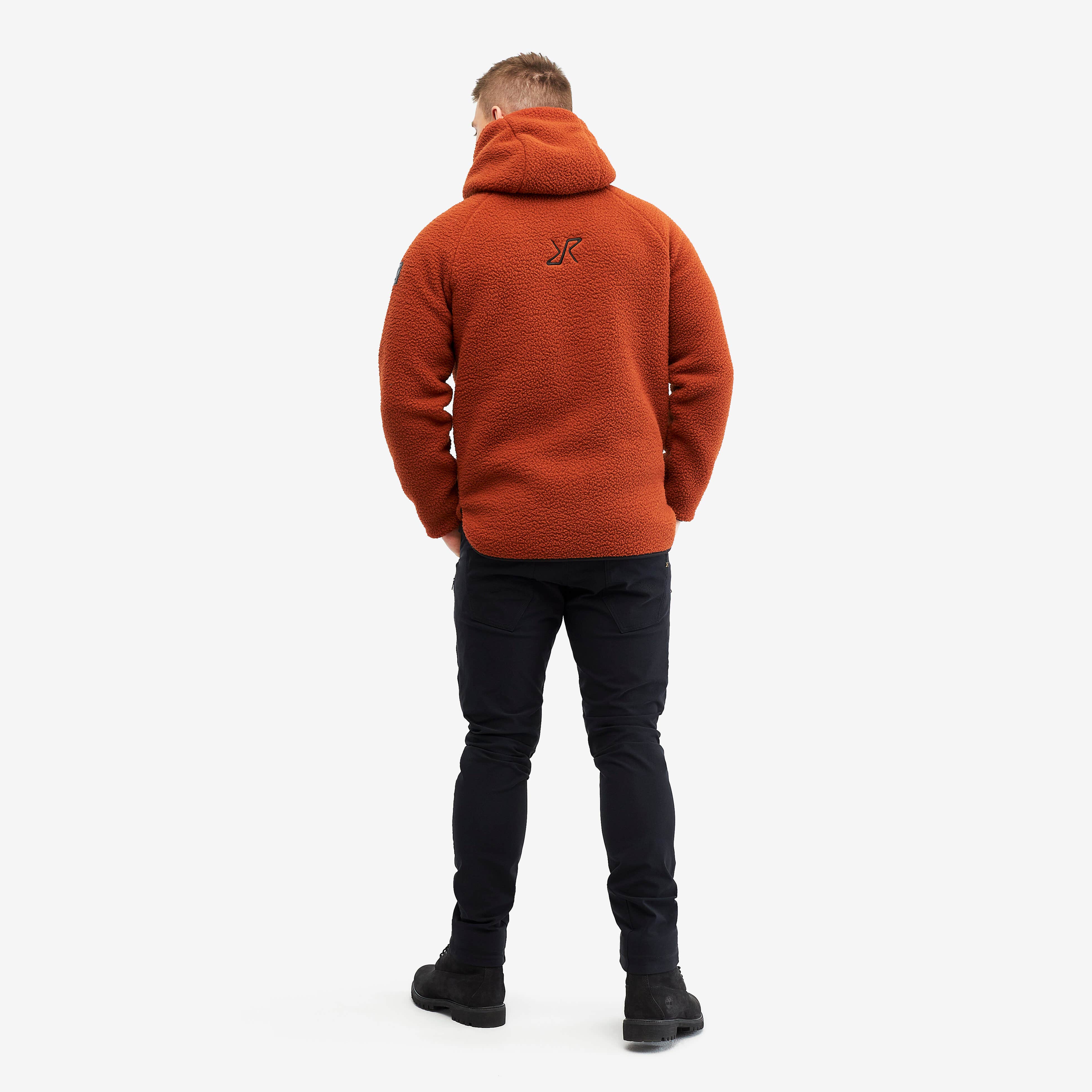 Sherpa Hoodie Homme Rusty Orange