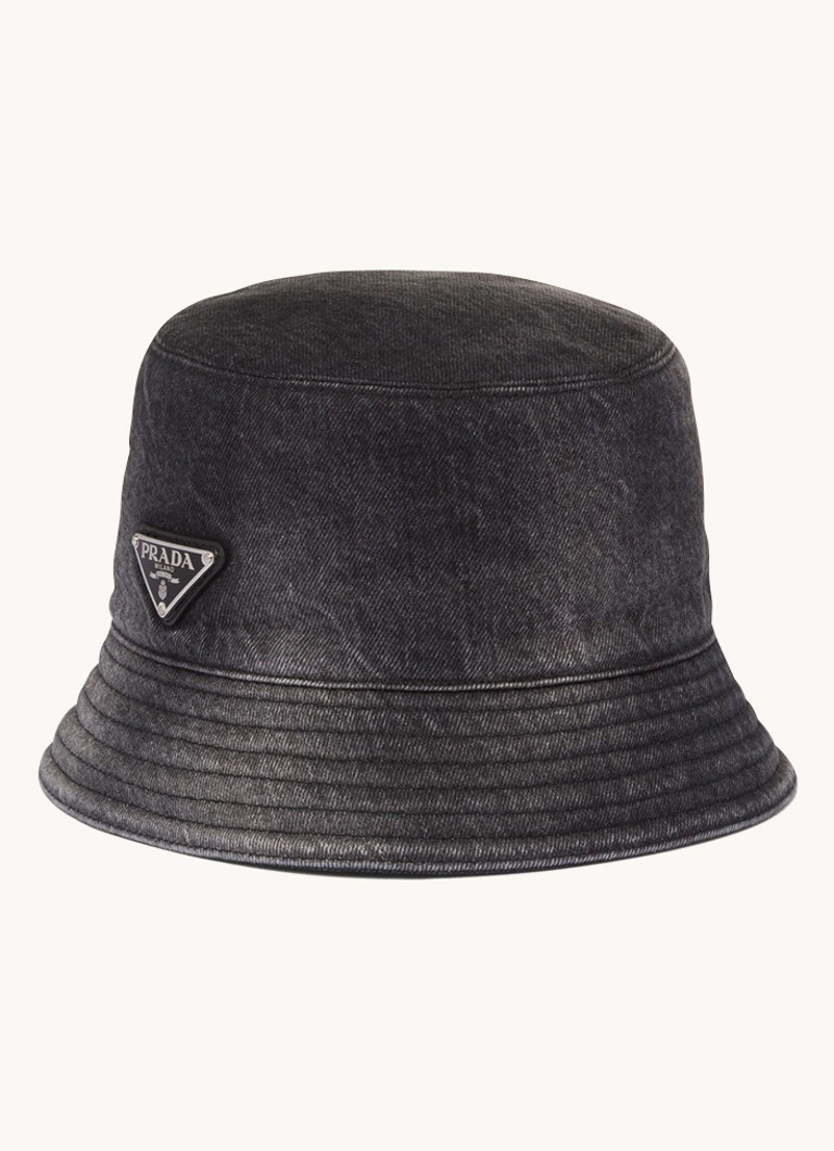 Cappello a secchiello in denim Prada