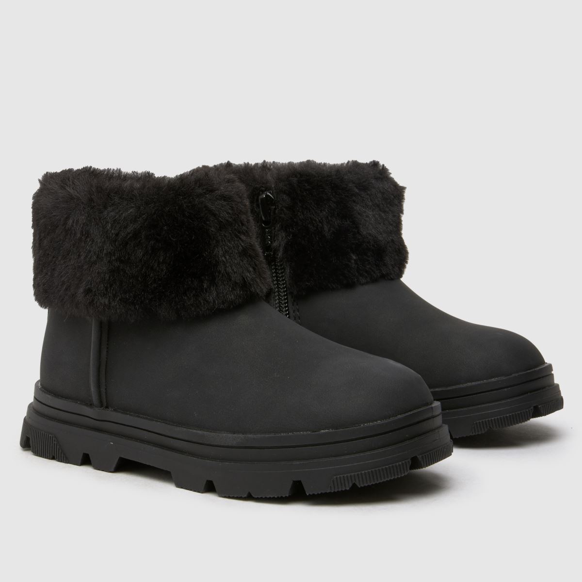 Dívčí batolecí boty Schuh Black Cherry s kožešinovou manžetou