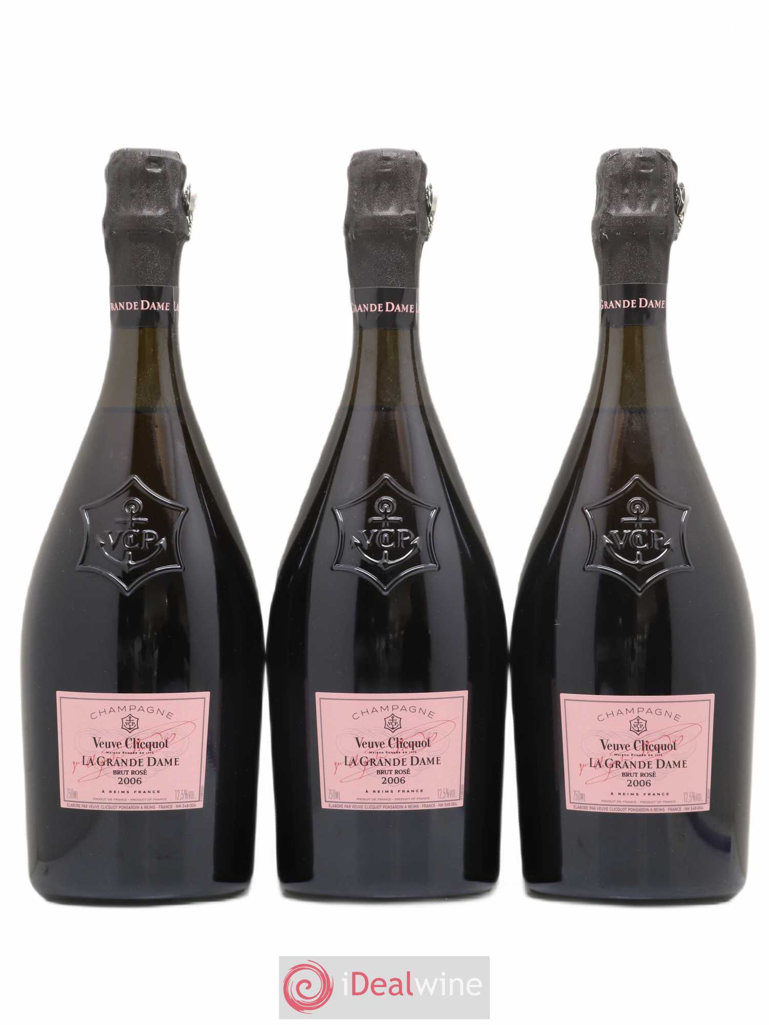 La Grande Dame Veuve Clicquot Ponsardin Brut  2006 - Lot de 6 Bouteilles