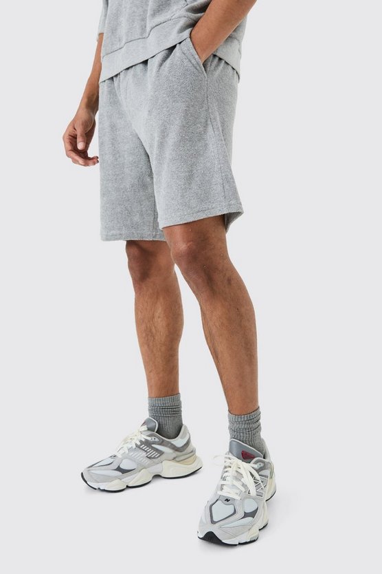 Lockere mittellange Frottee Homme Shorts