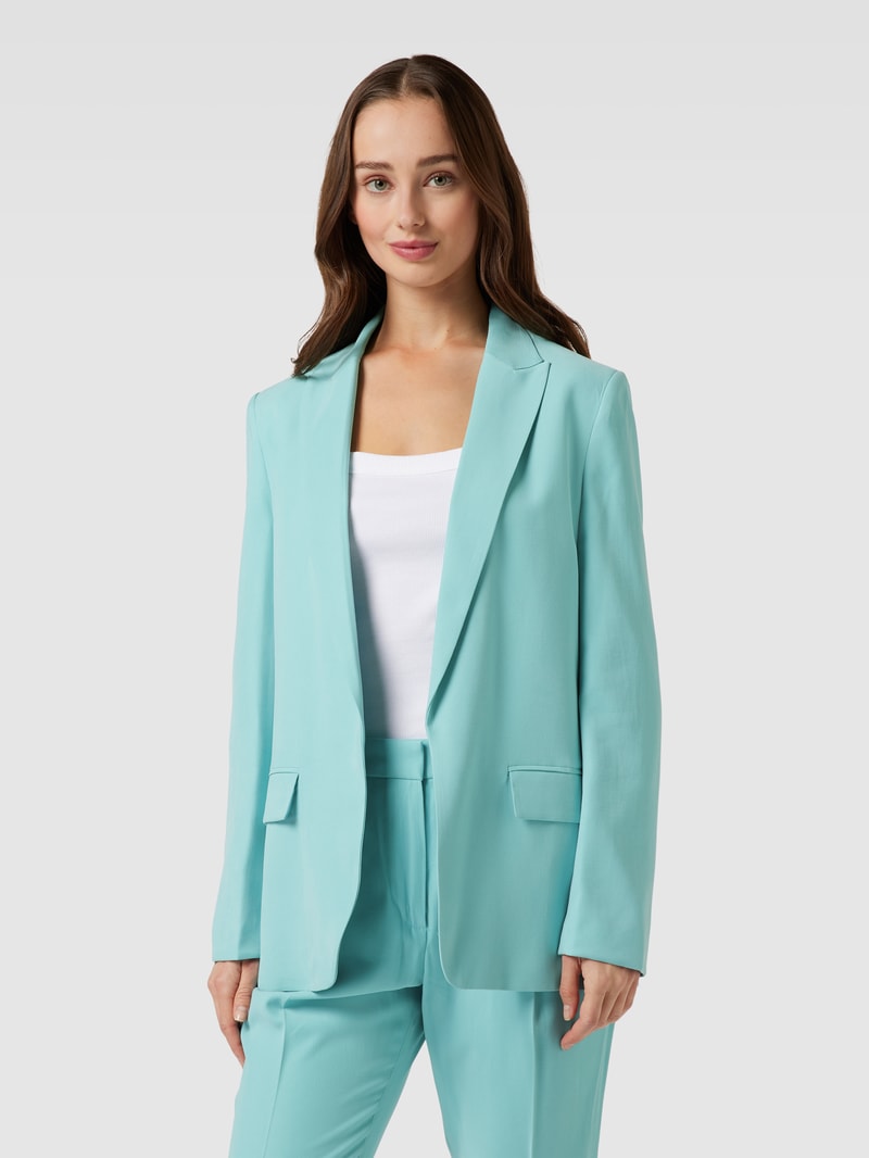 Blazer mit Pattentaschen in lagune