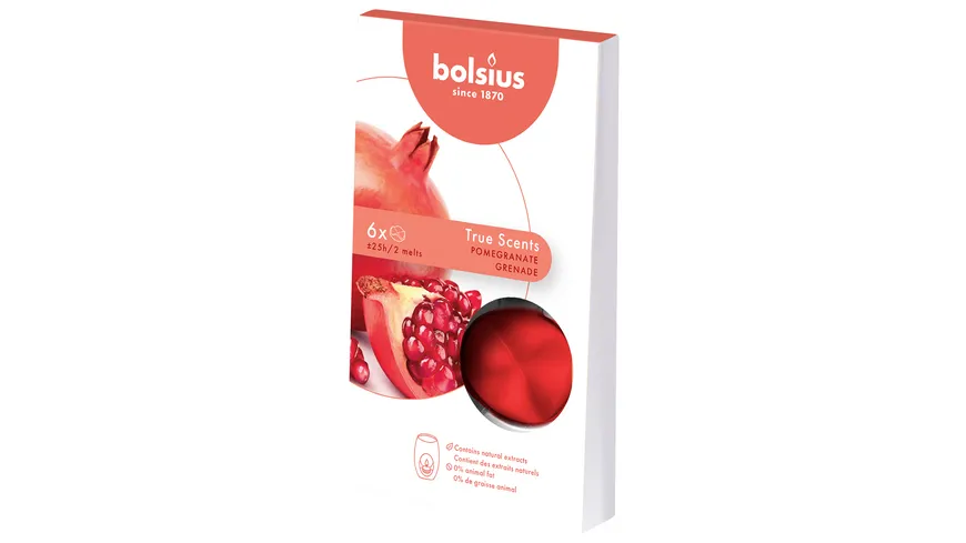 bolsius Wax Melts True Scents 6er Pack Granatapfel Granatapfel