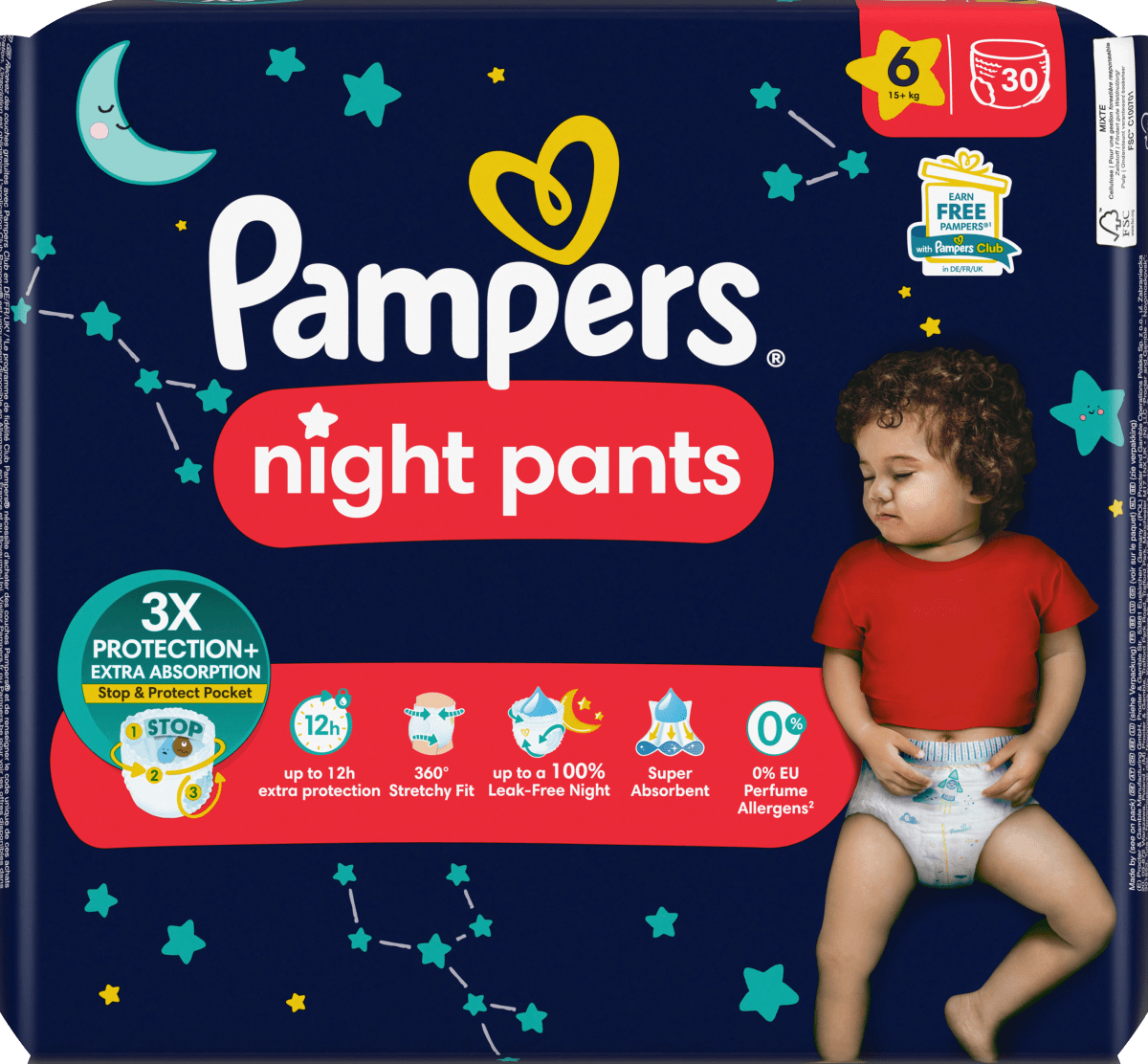 Baby Pants night Baby Dry Gr. 6 (15+ kg), 30 St
