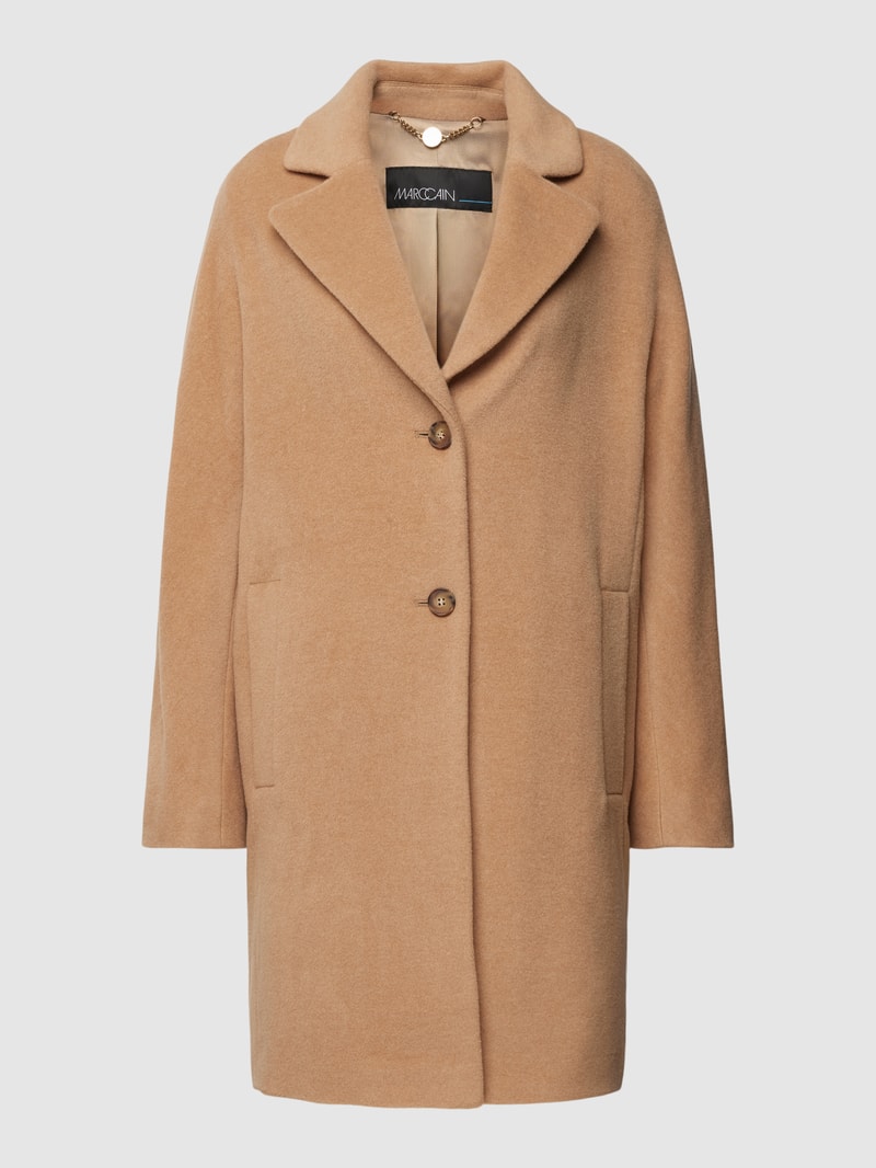 Mantel mit Reverskragen in camel
