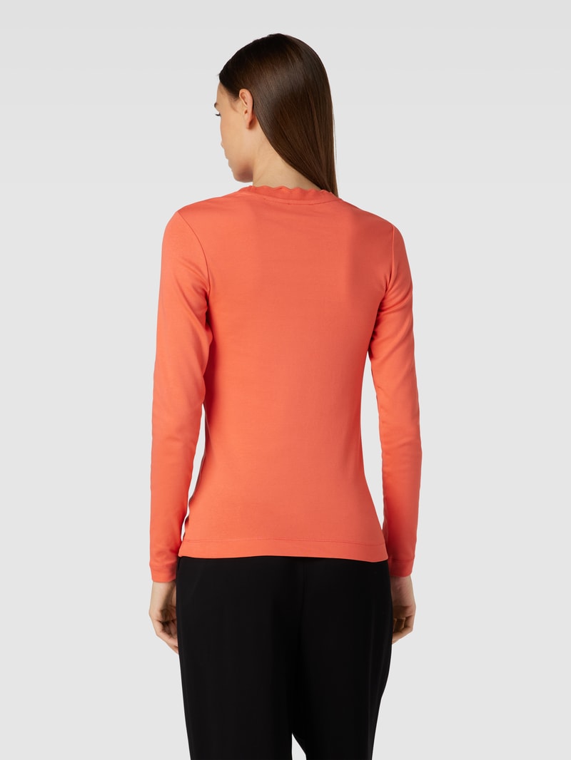 Longsleeve mit Stehkragen in lachs