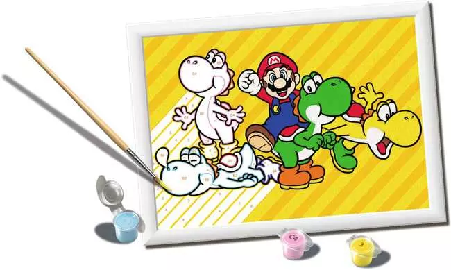 CreArt Super Mario - Malen nach Zahlen für Kinder ab 9 Jahren