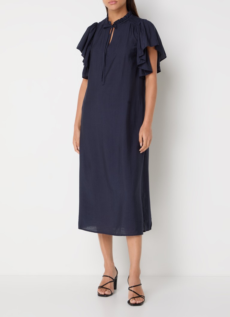 Vestido túnica midi Hera de Co'Couture con mangas de mariposa.