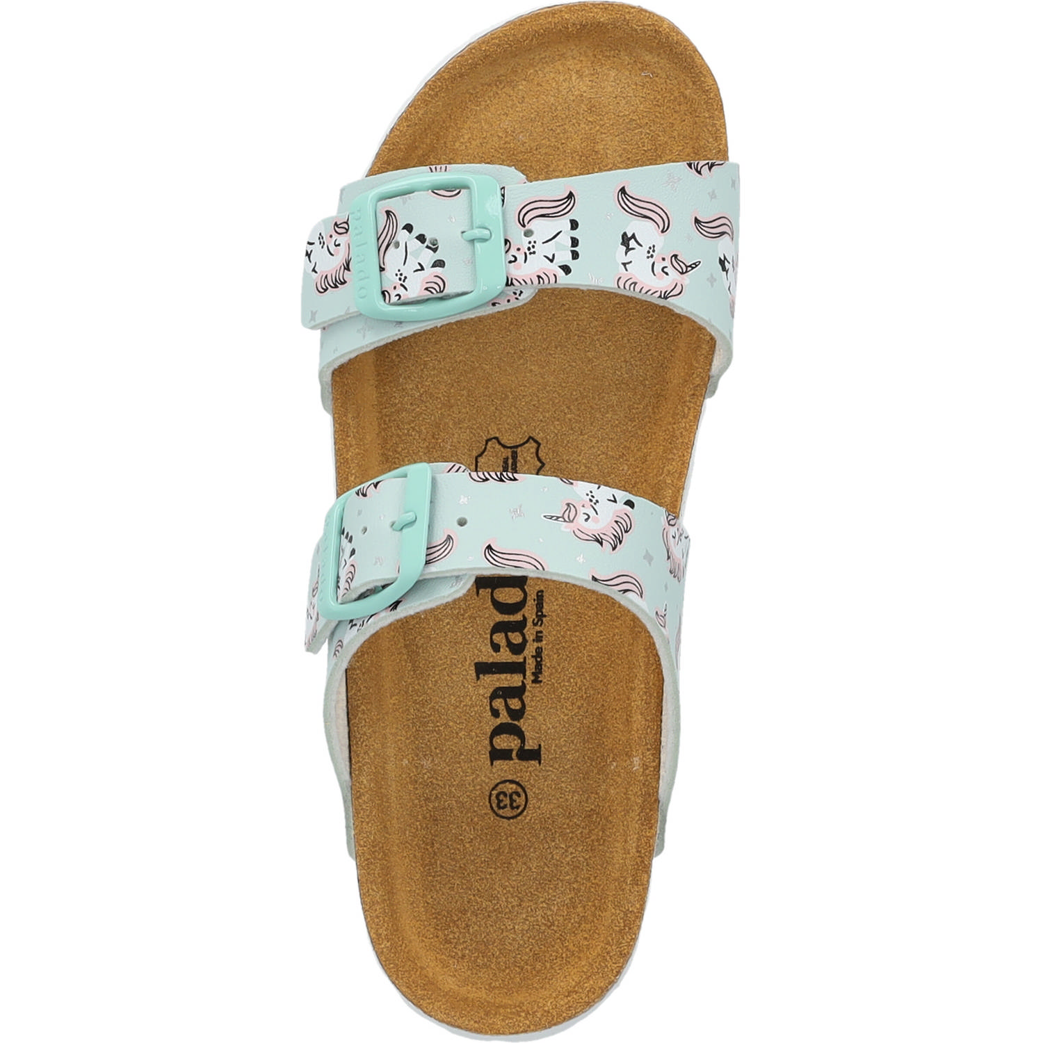 Palado Kids Samos G Print, Pantoletten, Kinder, Türkis Unicorn