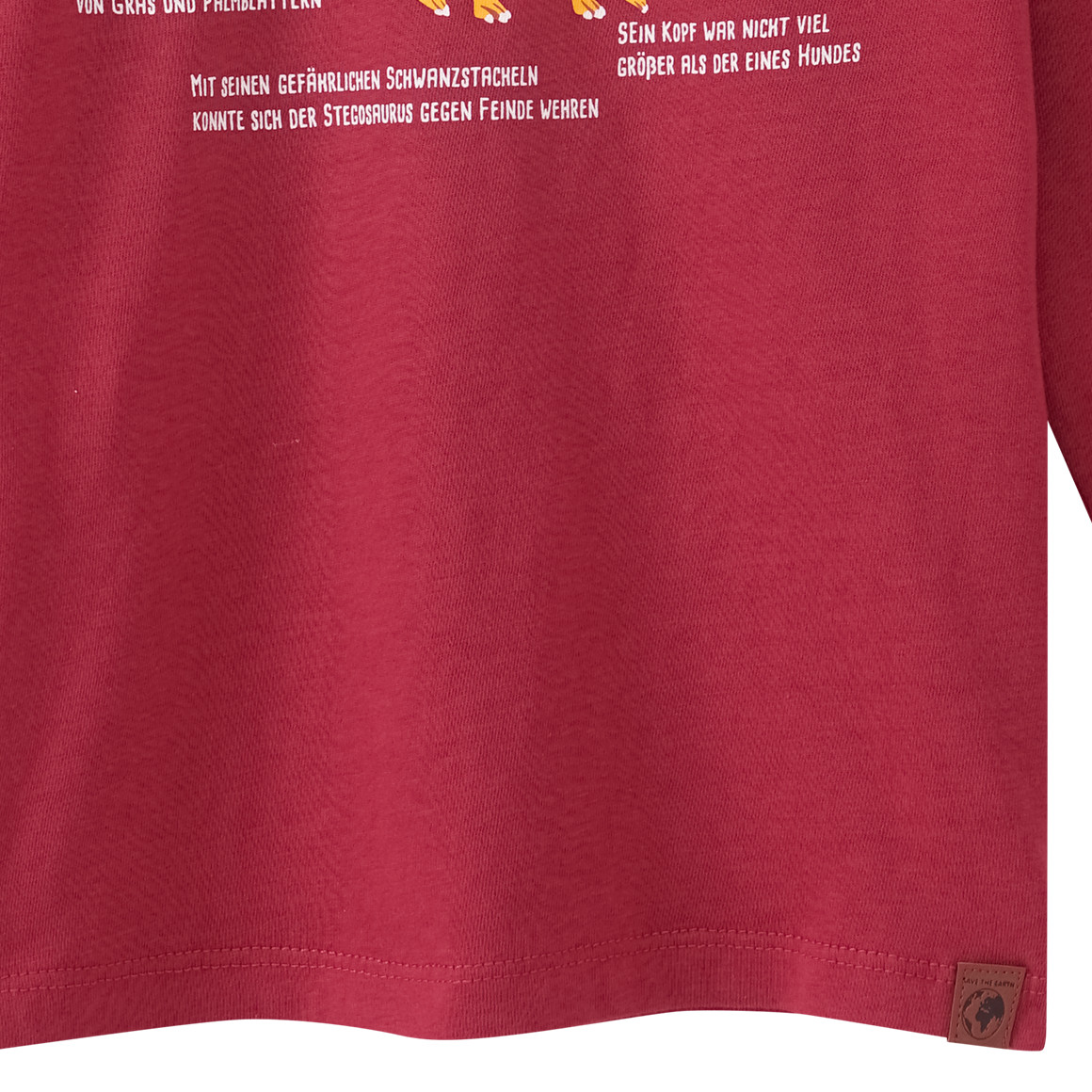 Kinder Langarmshirt mit Stegosaurus-Print