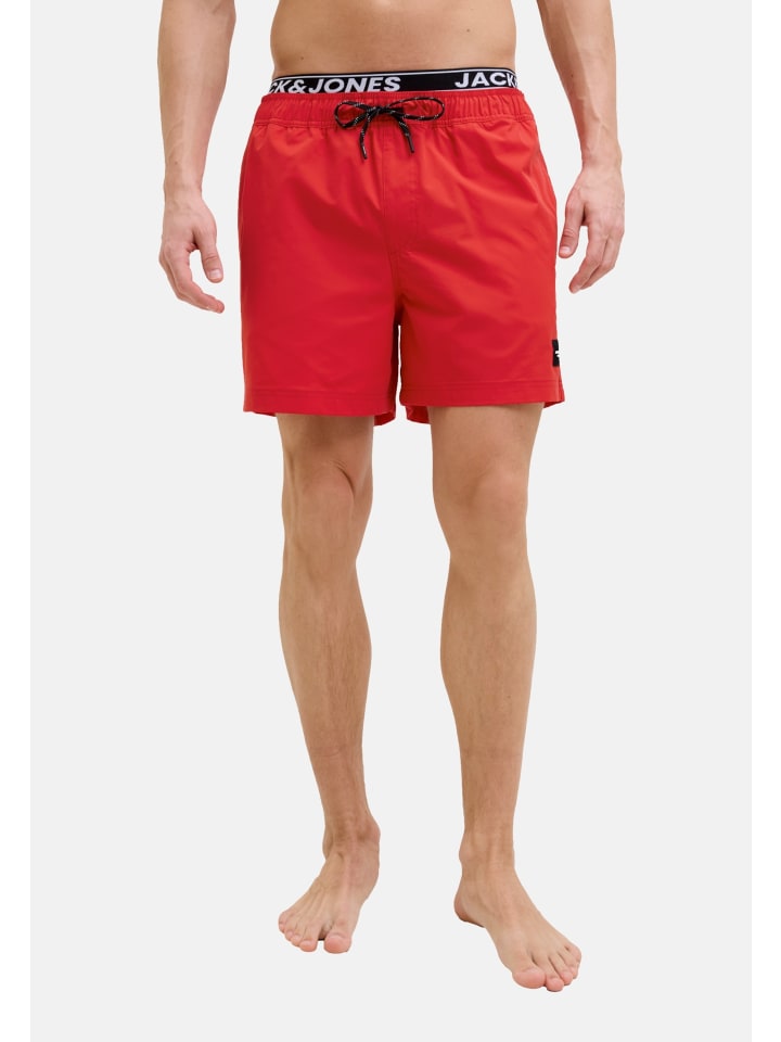 Jack & Jones Bade-Shorts 'Maui' in rot günstig kaufen