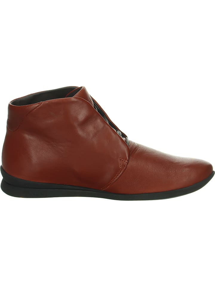 Think! Leder-Ankle-Boots in Braun günstig kaufen
