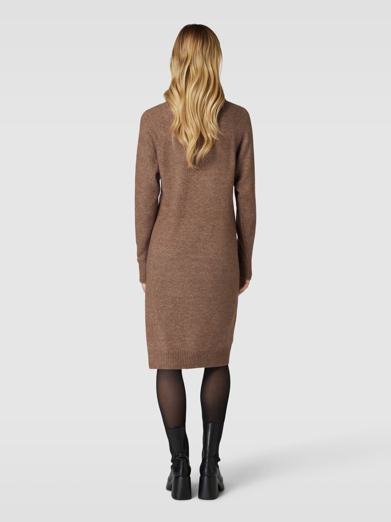 Strickkleid mit Rollkragen Modell 'DANIELA' in mittelbraun