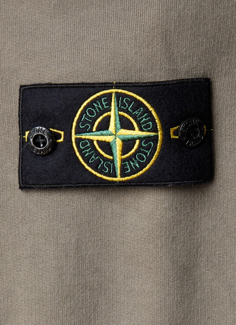 Πουλόβερ Stone Island 63420 με μισό φερμουάρ και λογότυπο