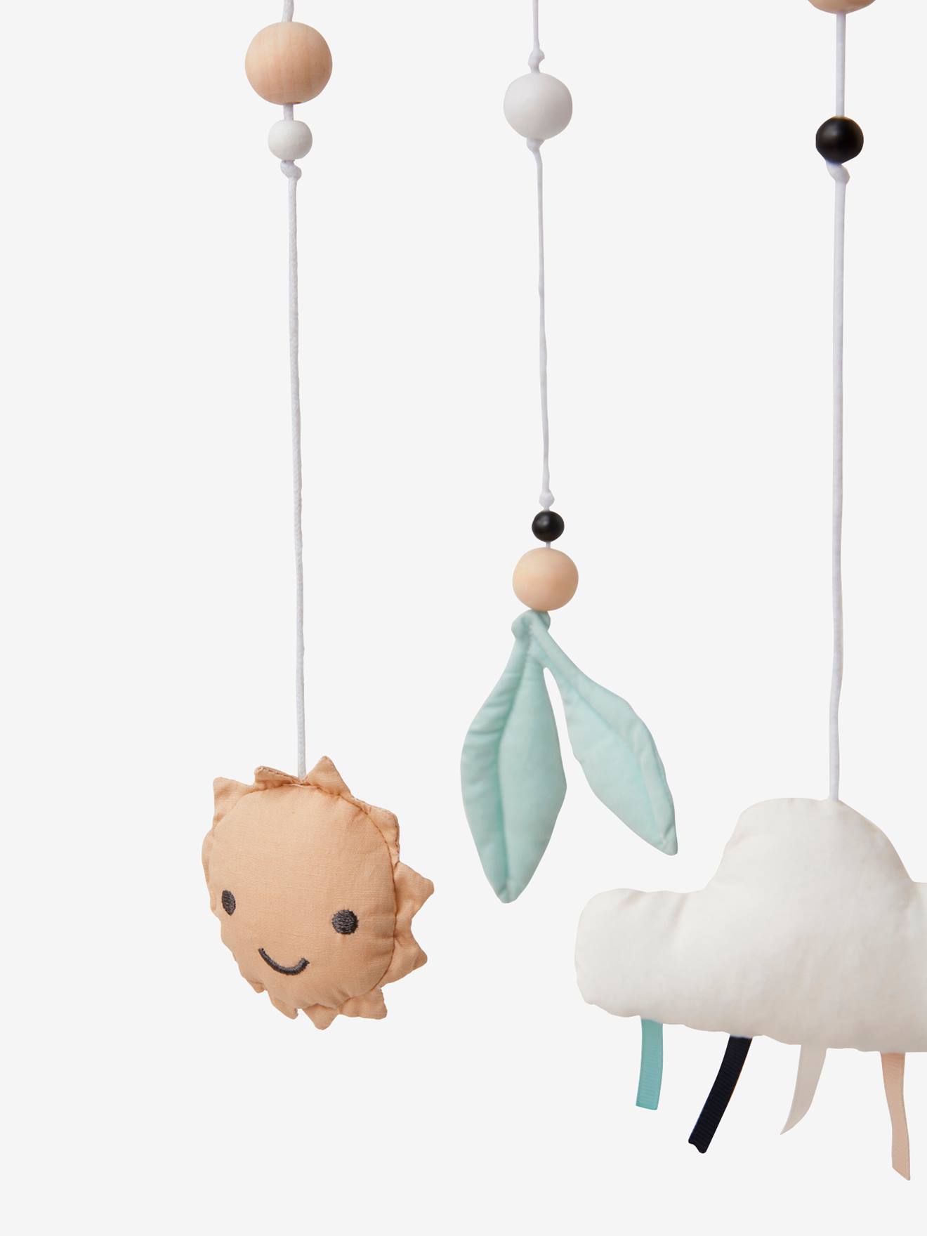 Mobile musical LOVELY NATURE avec jouets en coton bio* vert
