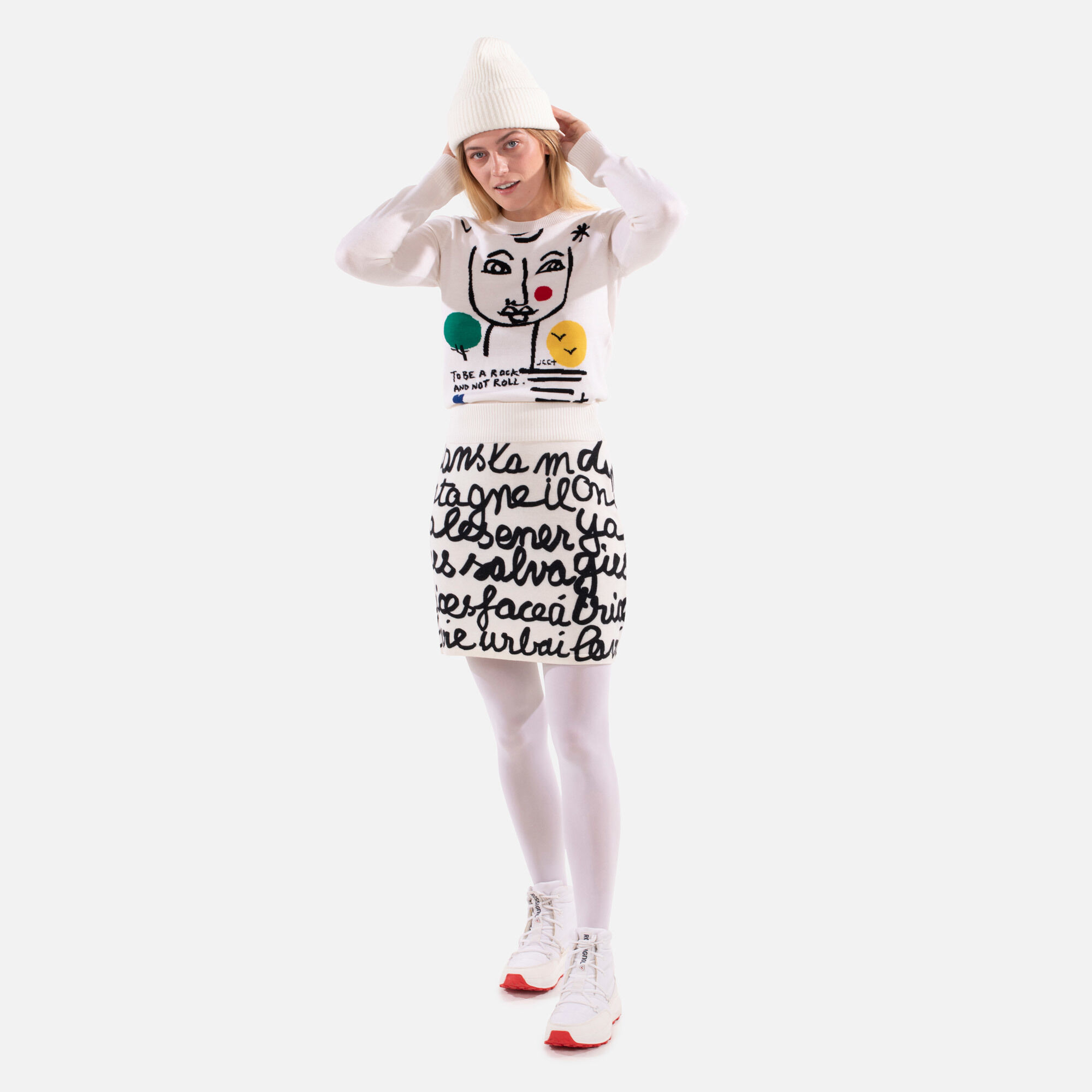 Jupe All-Over Writing JCC pour femme