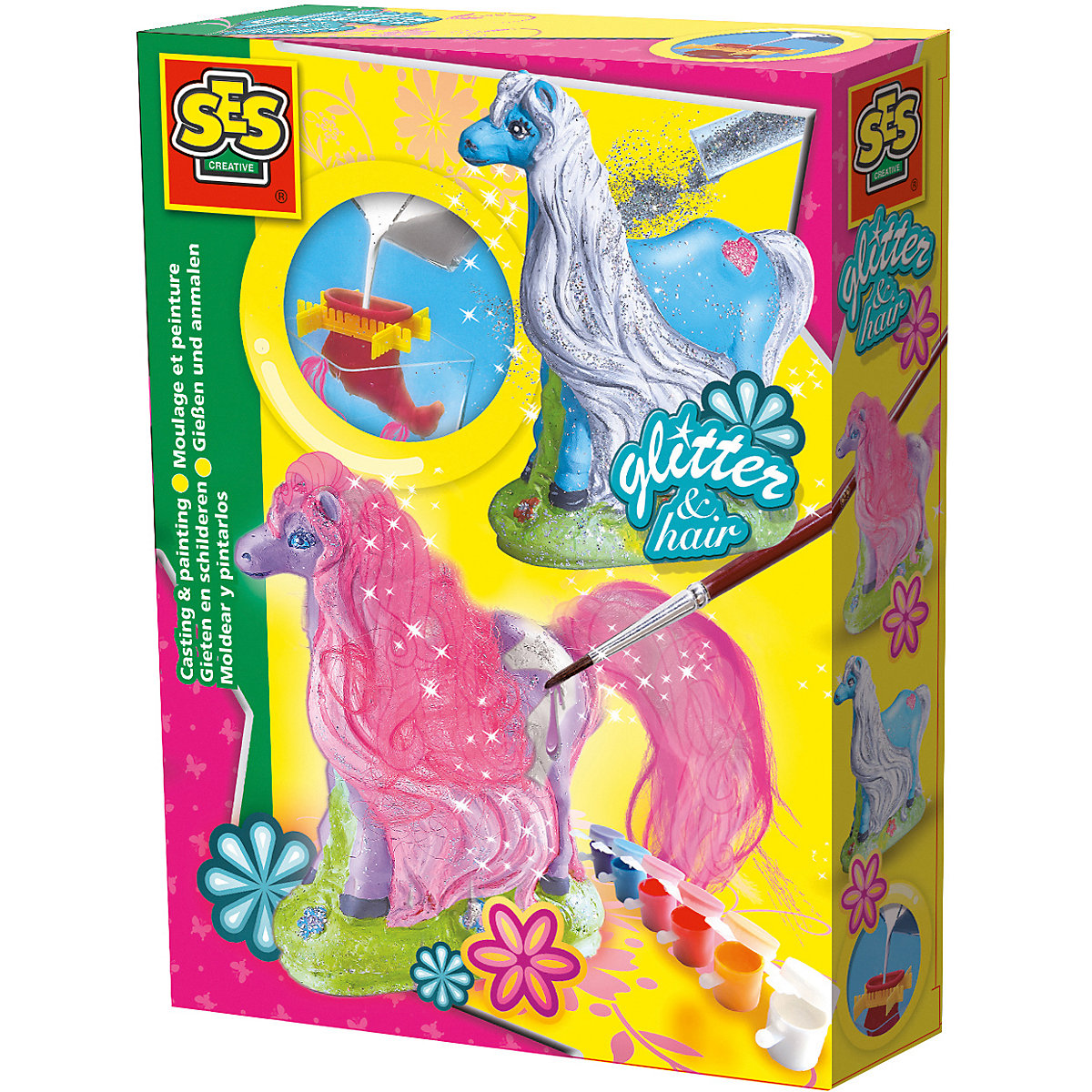 Kreativset Gießen und Anmalen - Glitzerpferd