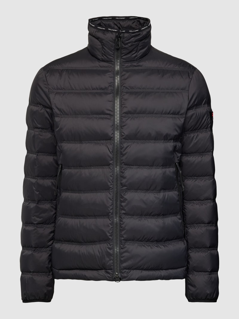 Steppjacke mit Stehkragen Modell 'PROSKE' in schwarz