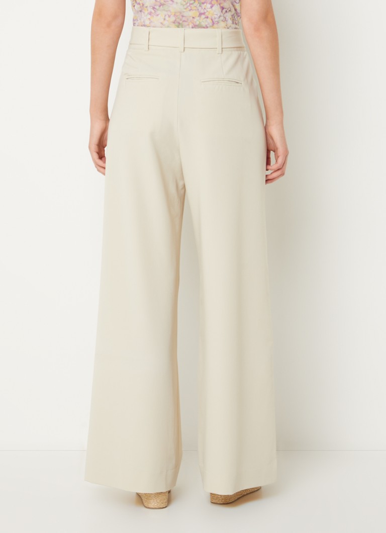 French Connection Everly Suiting high waist wide leg pants with belt