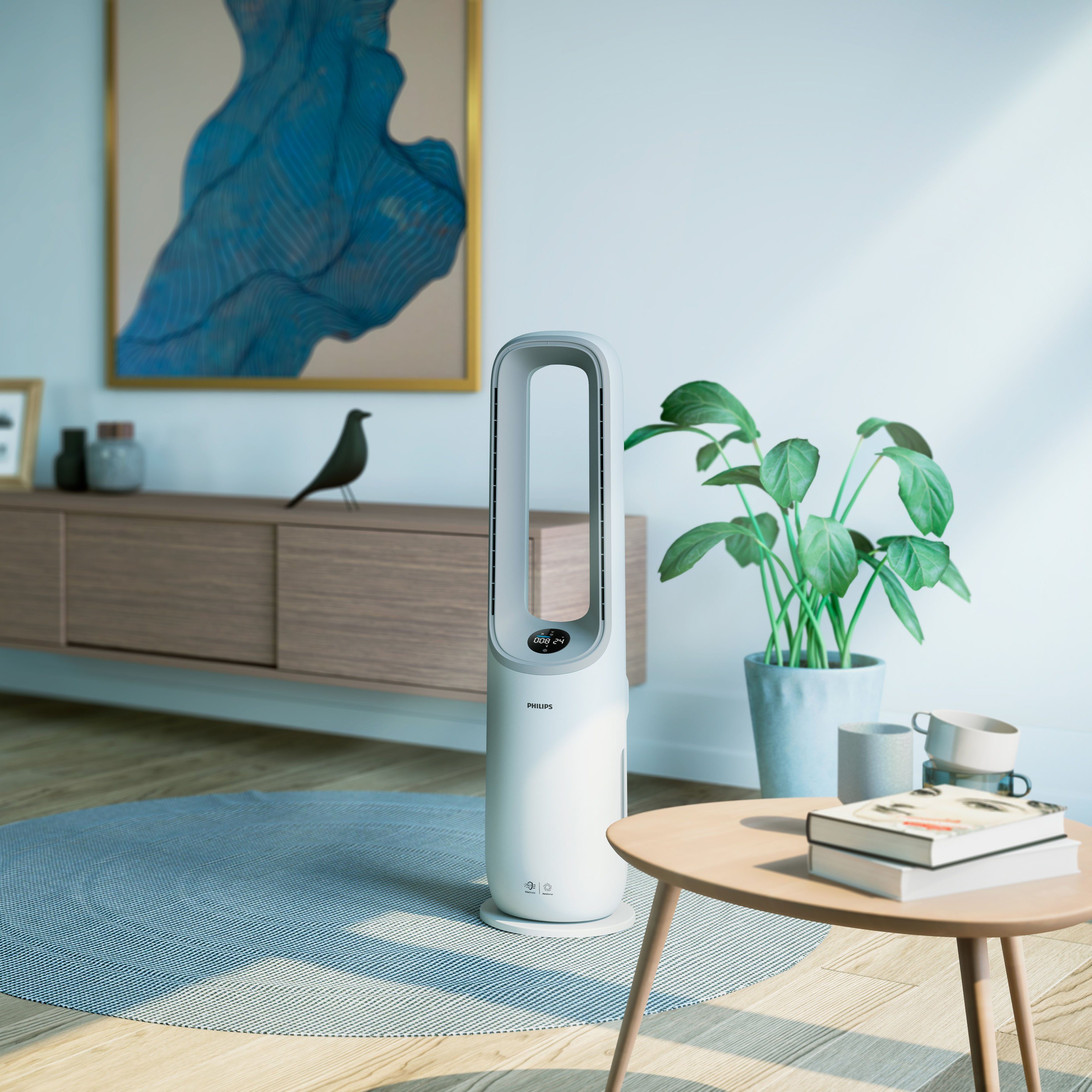 Philips Luftreiniger AMF765/10 Air Performer 7000 Serie, für 70 m² Räume, mit 2-in-1 mit Kühlfunktion, für Allergiker geeignet