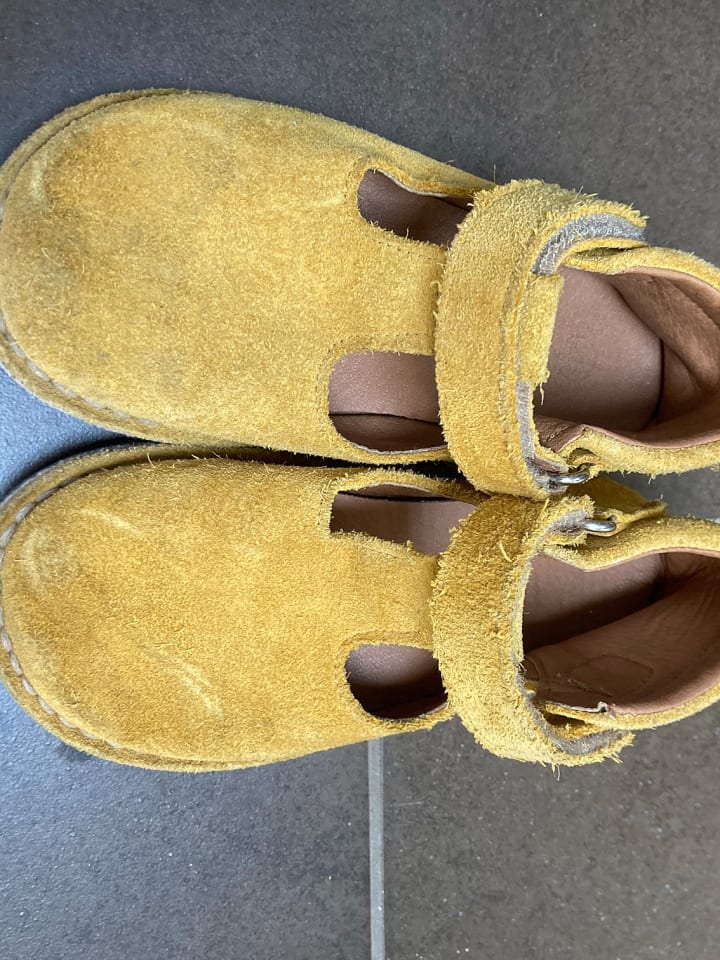 lamino Leder-Barfuß-Halbsandalen in Gelb günstig kaufen 26