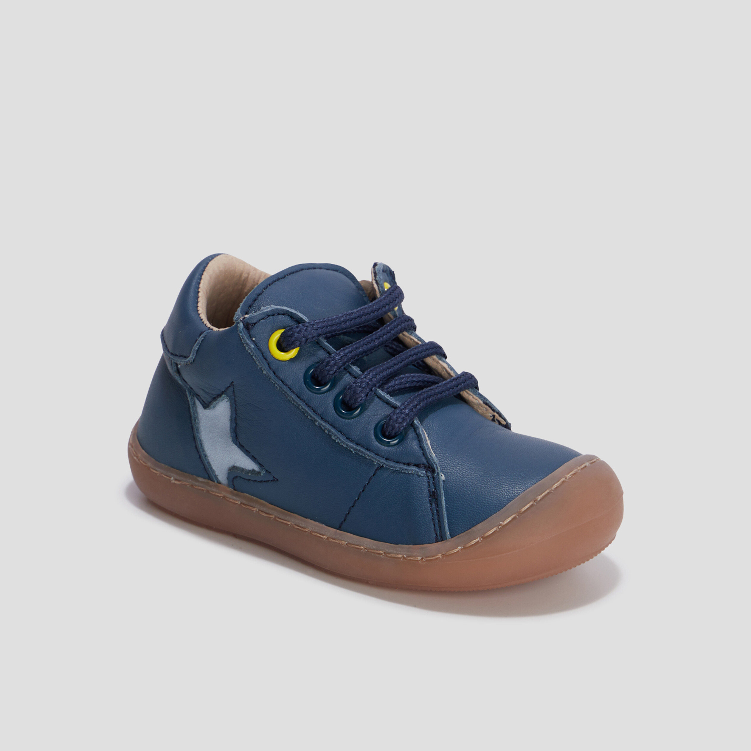 Bottillons zippés en cuir bleu bébé garçon | La Halle