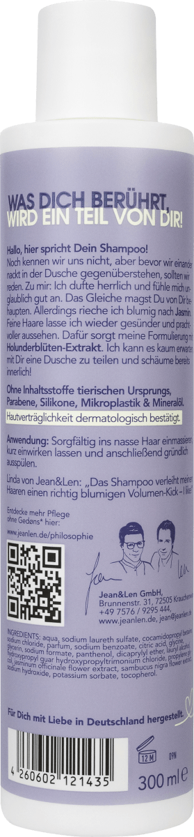 Shampoo Holunder Jasmin, 300 ml