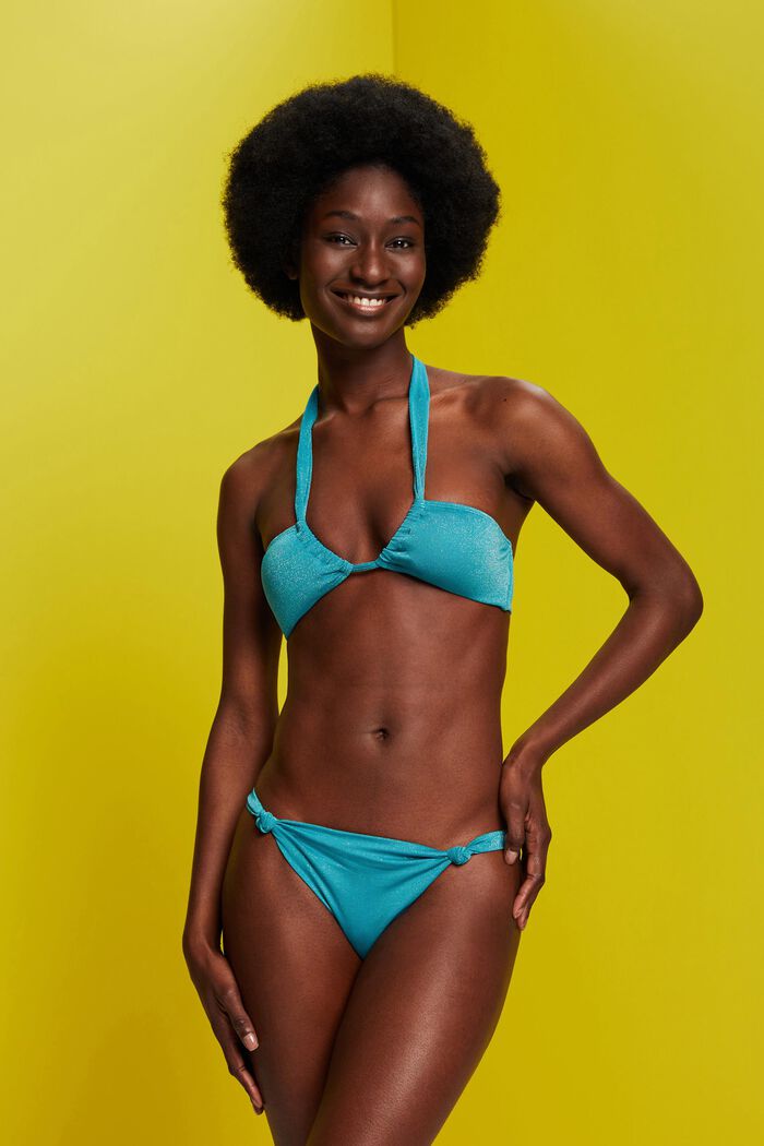 Bandeau-Bikinitop mit Glitzer