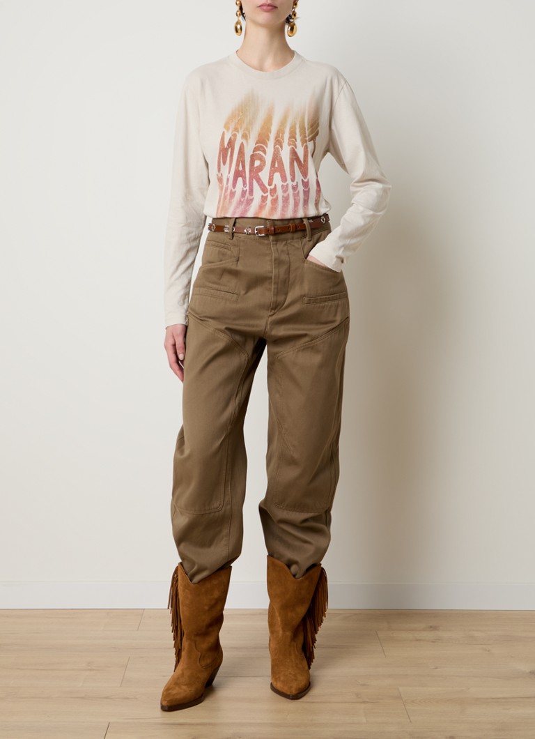 Isabel Marant Martine long-sleeved shirt with logo print