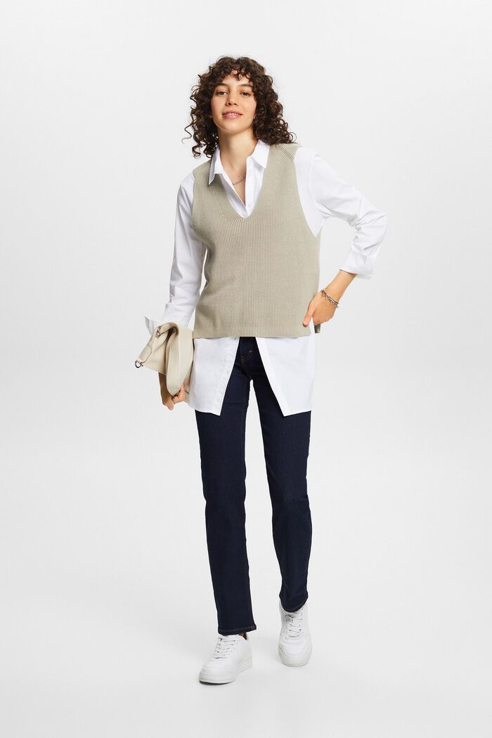 Stretchjeans mit geradem Bein, Baumwollmix