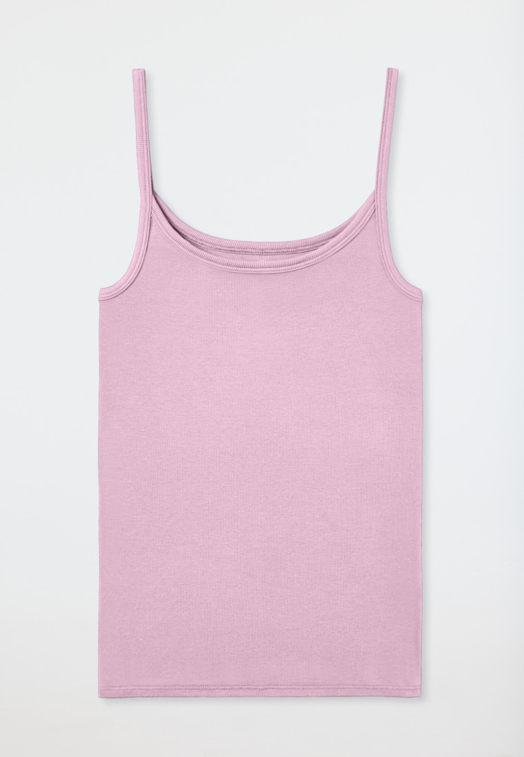 Spaghettitop Doppelripp Organic Cotton powder pink - Pure Rib
