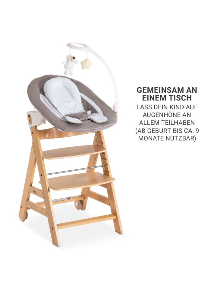 Hauck Beta Plus Natural 5-tlg. Newborn Set - Hochstuhl   in beige,braun günstig kaufen onesize