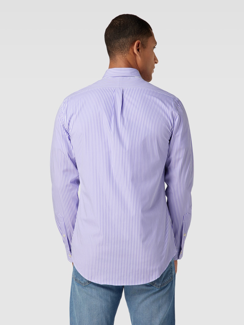 Slim Fit Freizeithemd mit Button-Down-Kragen in lavendel