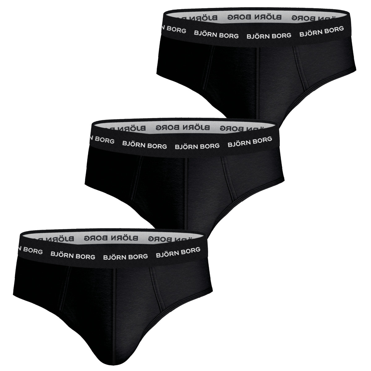 Björn Borg Cotton Stretch Brief 3er Pack Slip schwarz
